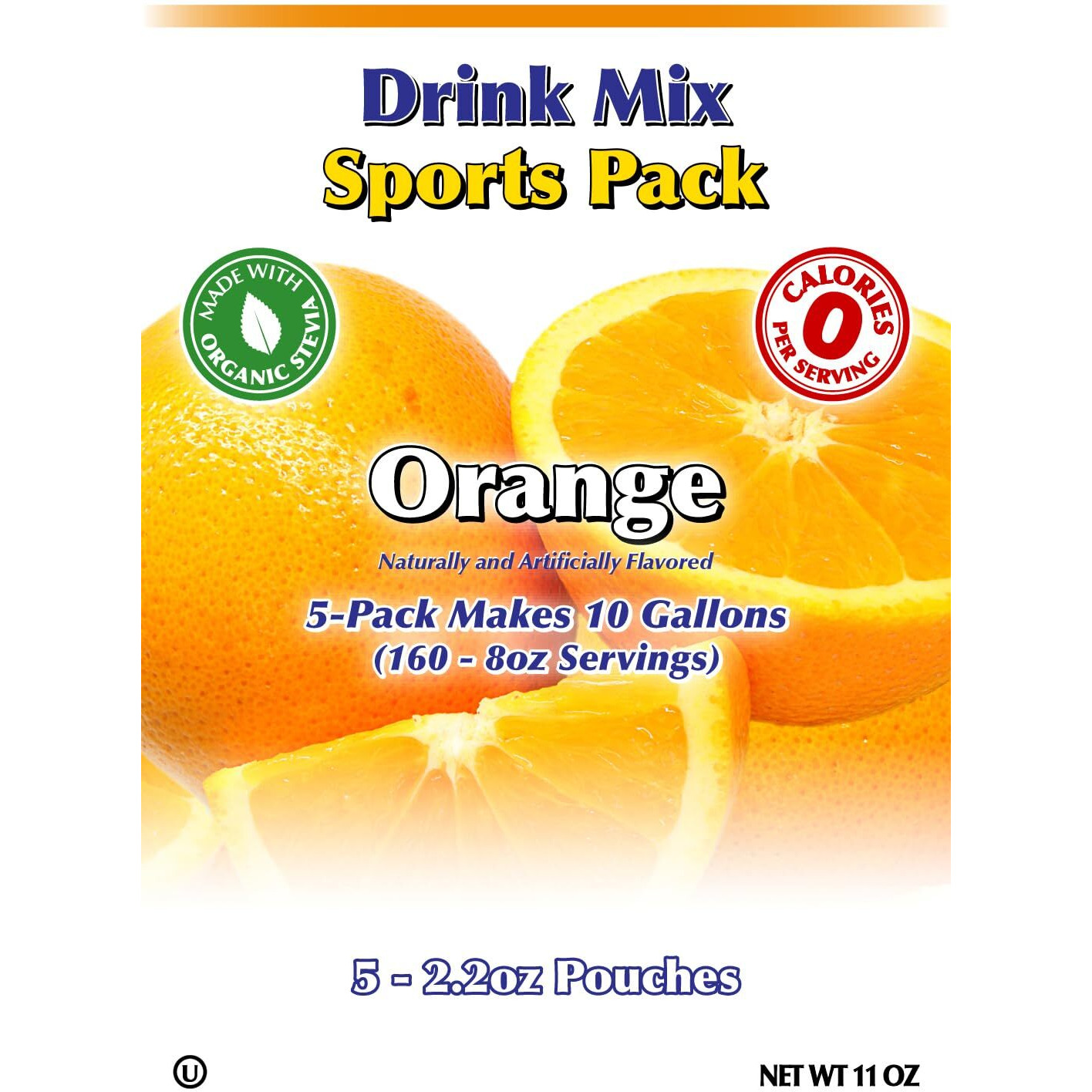 Gramzero Orange Sugar Free Drink Mix Sports Pack, Great For Nutrition Club Loaded Teas, Zero Calorie, Stevia Sweetened