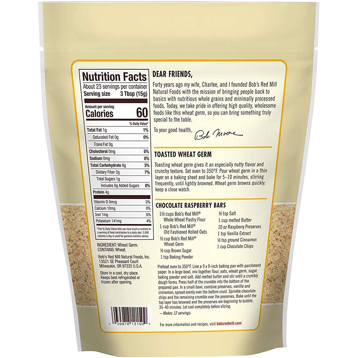 Bob's Red Mill Wheat Germ, 12 Oz (Pack Of 2)