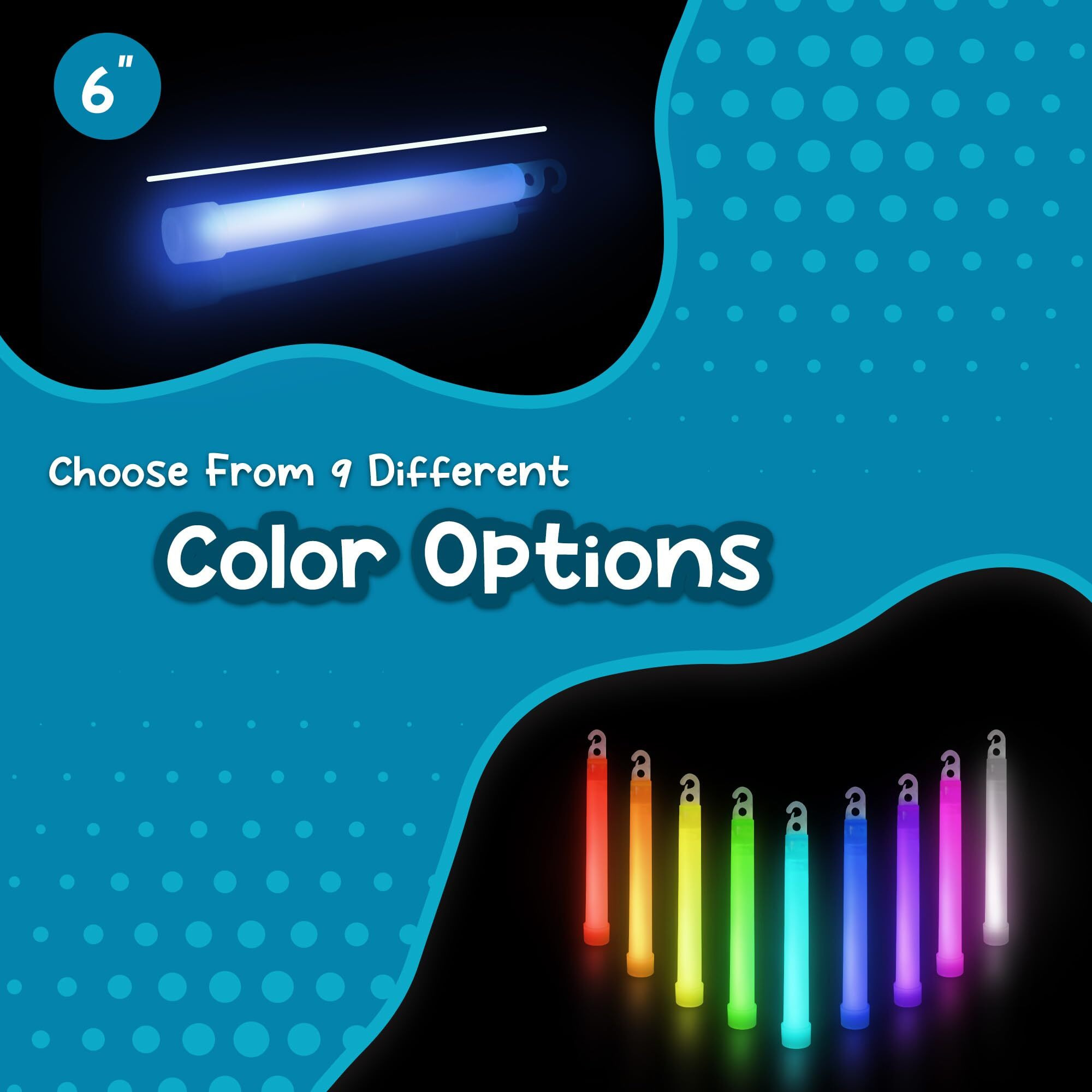 Windy City Novelties - 25 Pack - 6    Premium Glow Sticks (Blue)