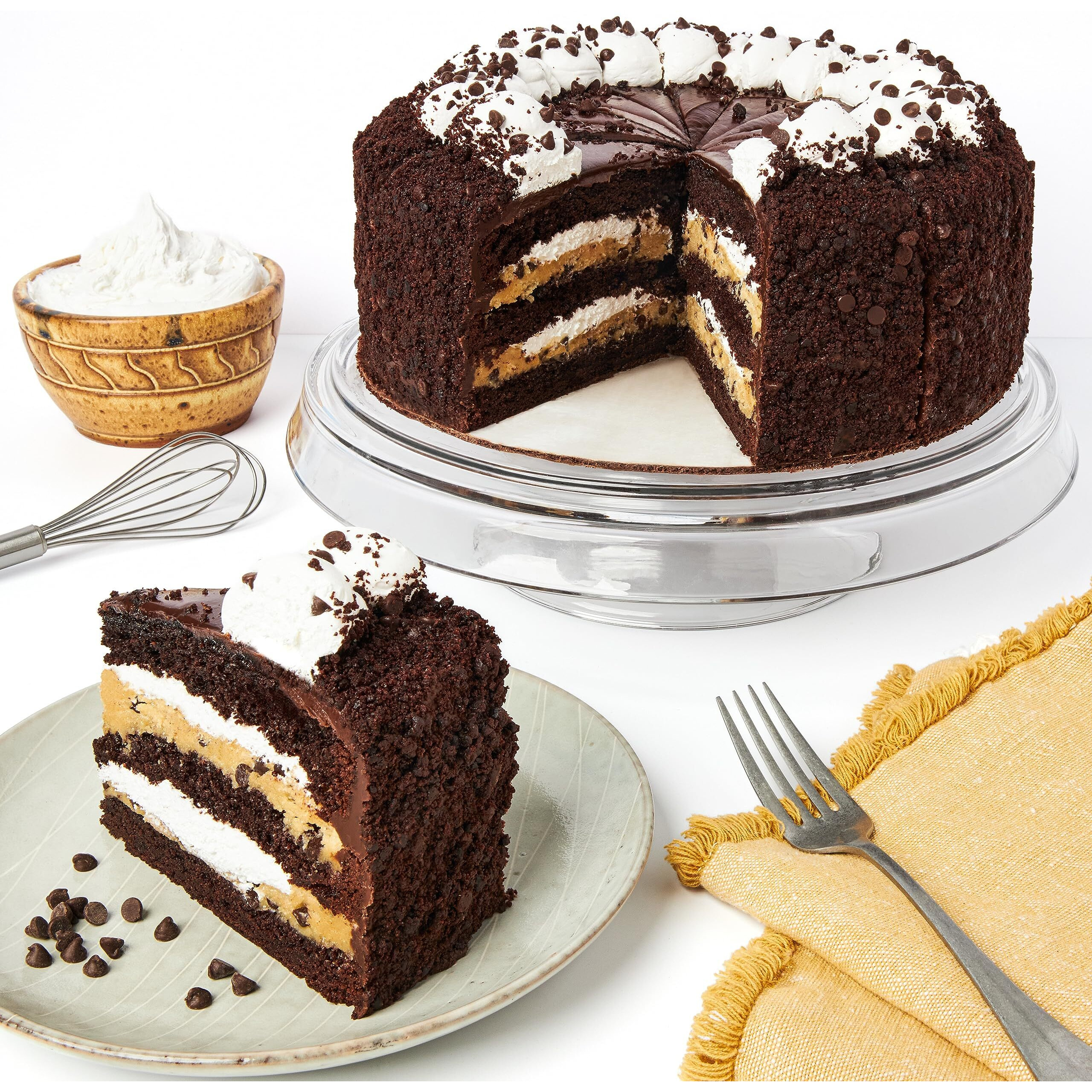 David's Cookies Marshmallow Cake - 10"" - Birthday Cake For Delivery Fresh Bakery Dessert Layered Cake For Delivery - Pre-Sliced For Easy Sharing - Moist Layered Chocolate Cake - Great Gift Idea