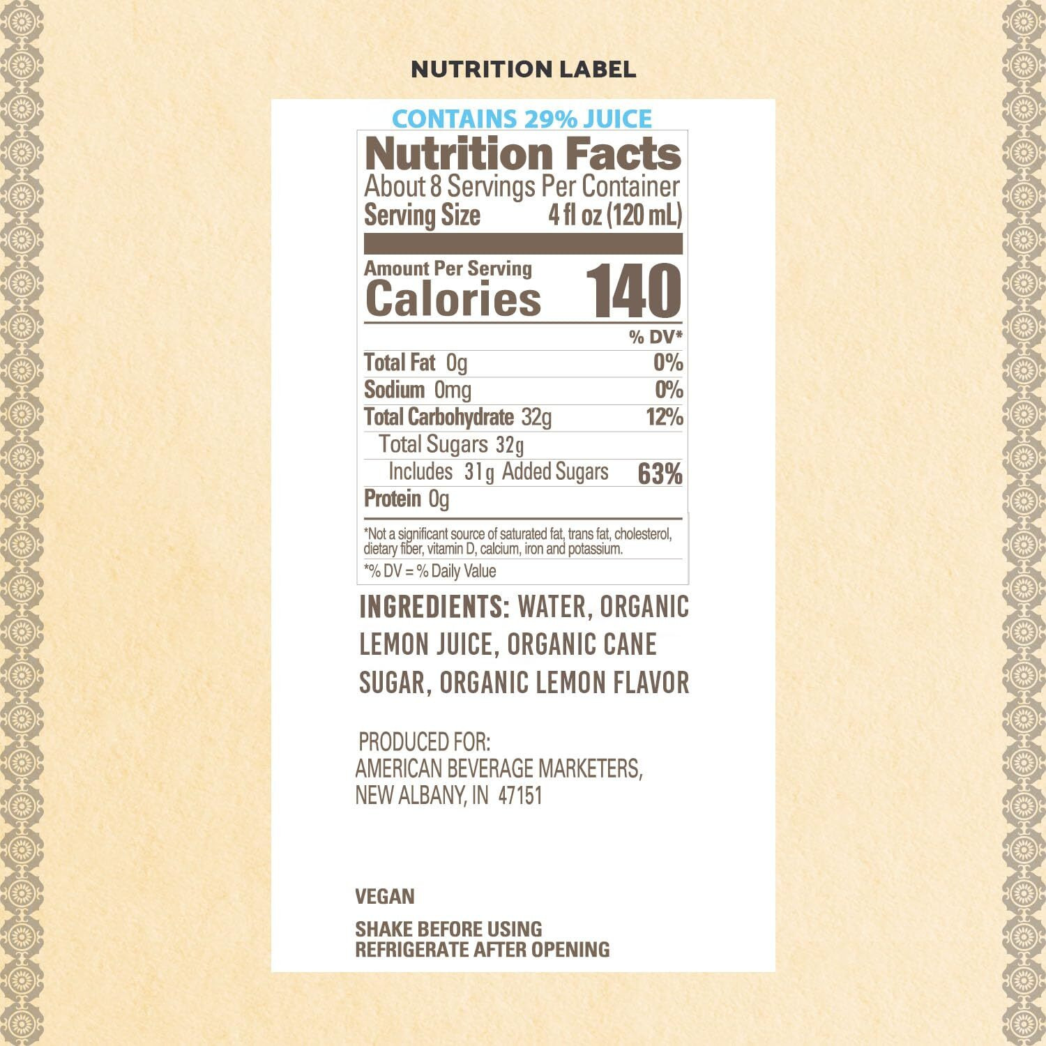 Agalima Authentic Organic Sweet & Sour Drink Mix, All Natural, 1 Liter (33.8 Fl Oz) Glass Bottle, Individually Boxed