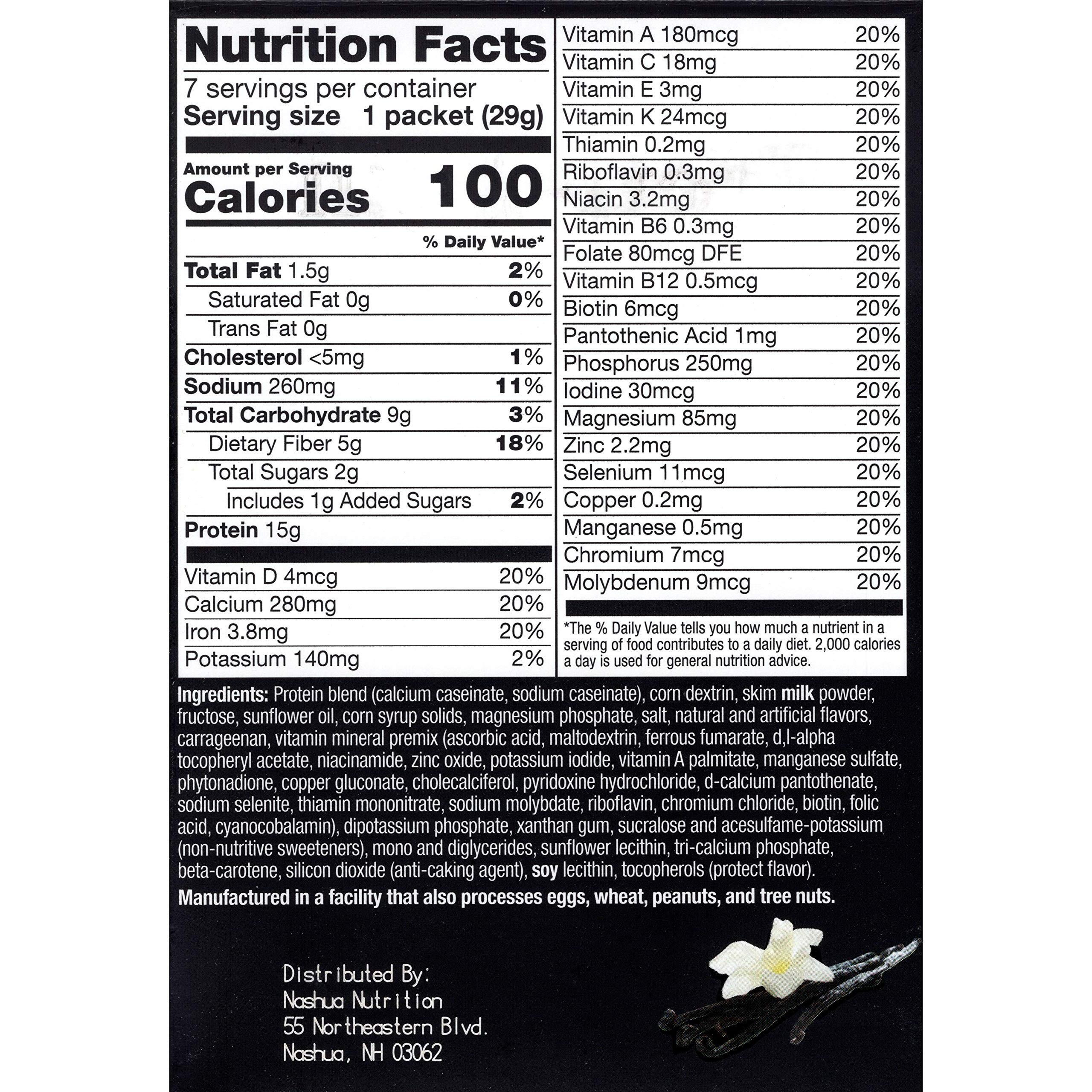 Proti-Thin High Protein Creamy Vanilla Pudding/Shake Mix, 15G Protein, Low Calorie, Low Carb, Low Fat, Low Sugar, No Gluten Ingredients, Aspartame Free, Keto Friendly, Ideal Protein Compatible, 7/Box