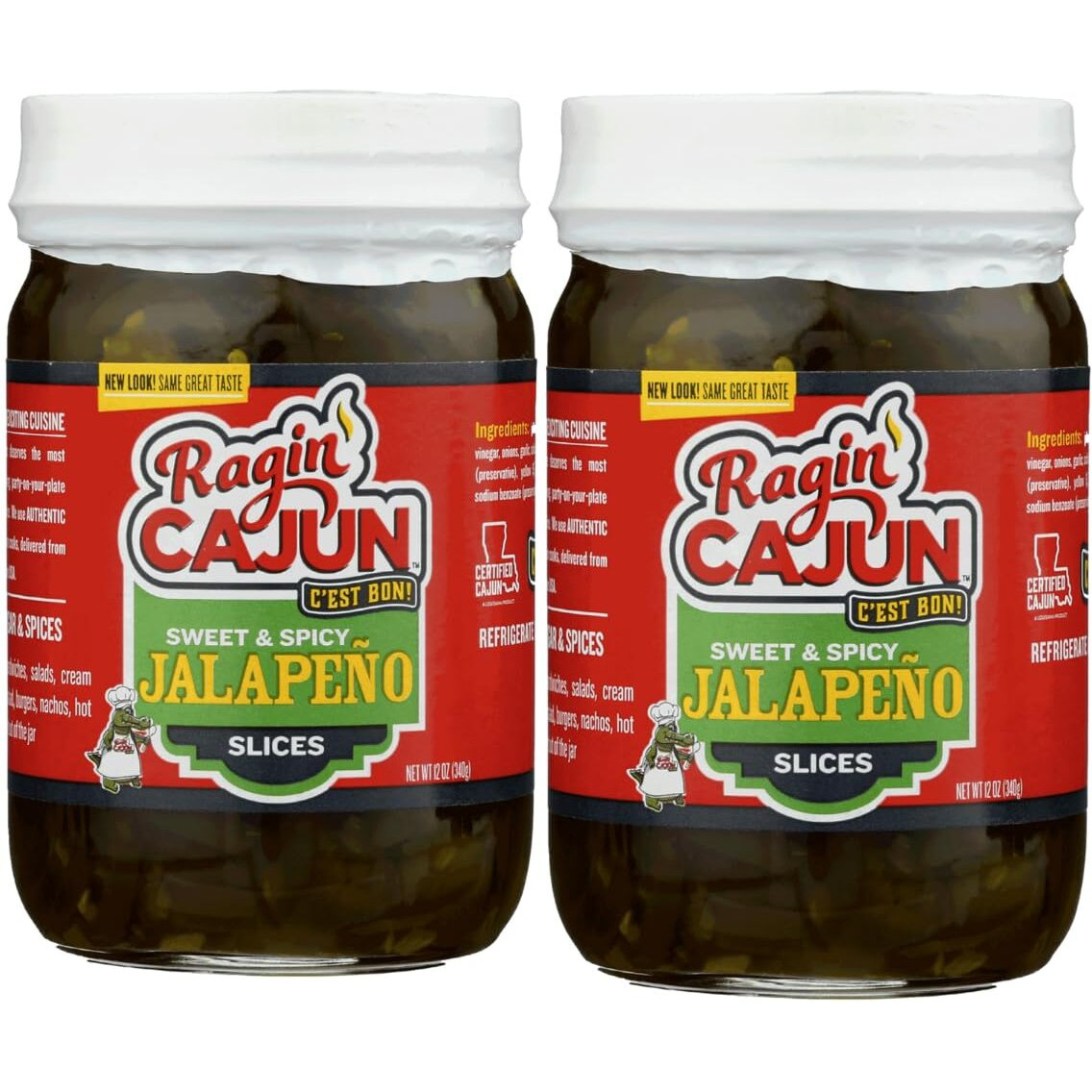 Candied Jalapeo Slices 12 Fl Oz Ragin' Cajun Foods - Sweet And Spicy Pickled Peppers For Snacking, Sandwich Toppings, And Garnishes - Perfect For Adding Heat And Flair To Your Dishes (Pack Of 2)