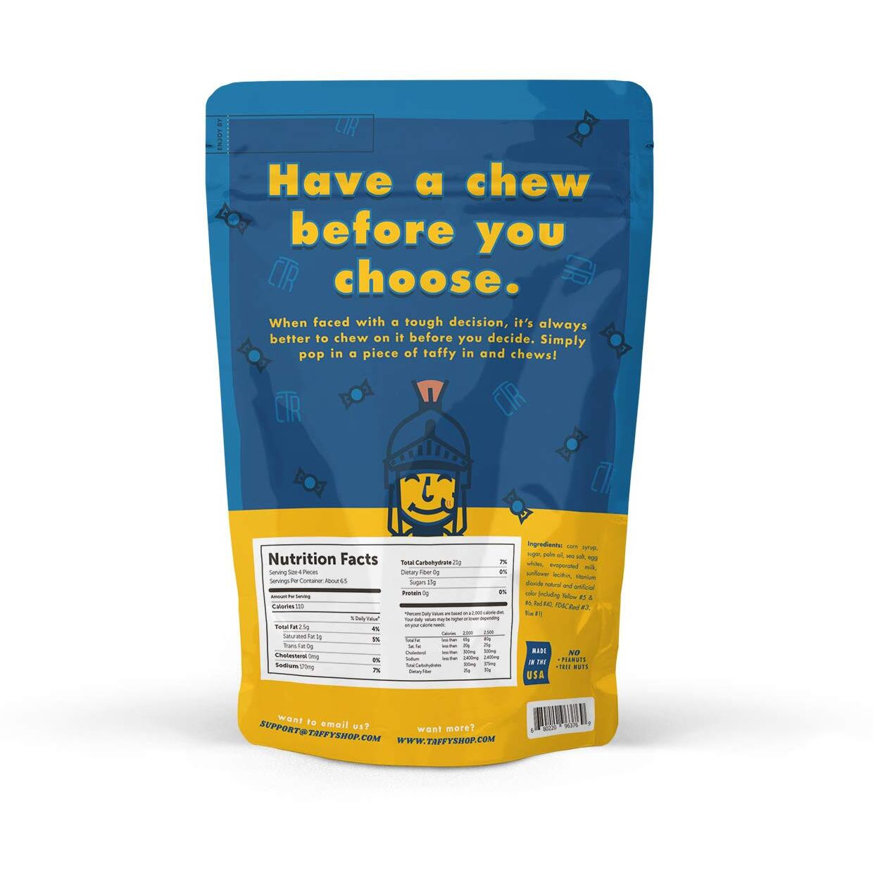 Taffy Shop Chews The Right Salt Water Taffy Ctr Latter-Day Saint Gift - Taffy Candy - Gluten-Free, Soy-Free, Peanut Free - Personal (7Oz) Bag