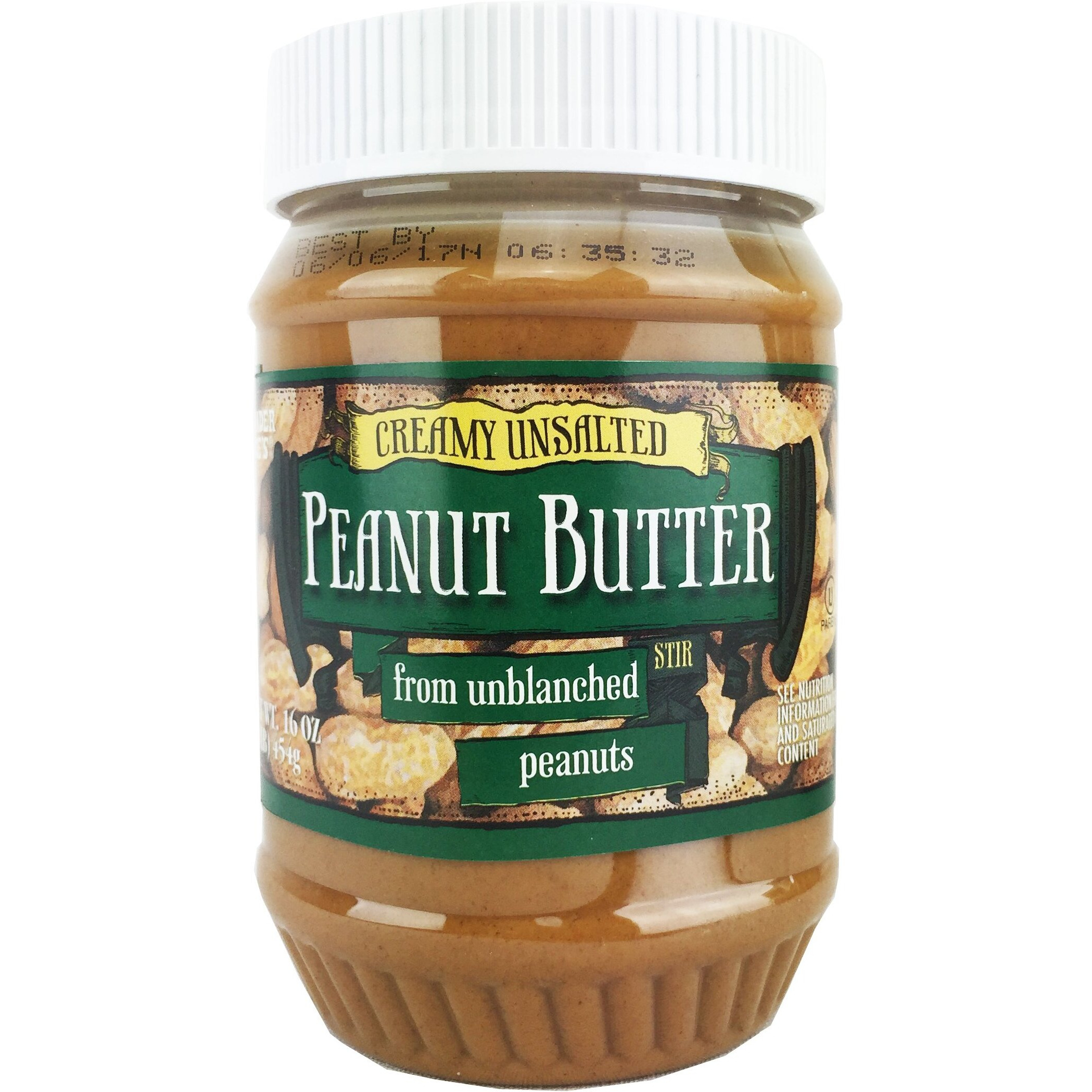 Trader Joe's Creamy Unsalted Peanut Butter From Unblanched Peanuts