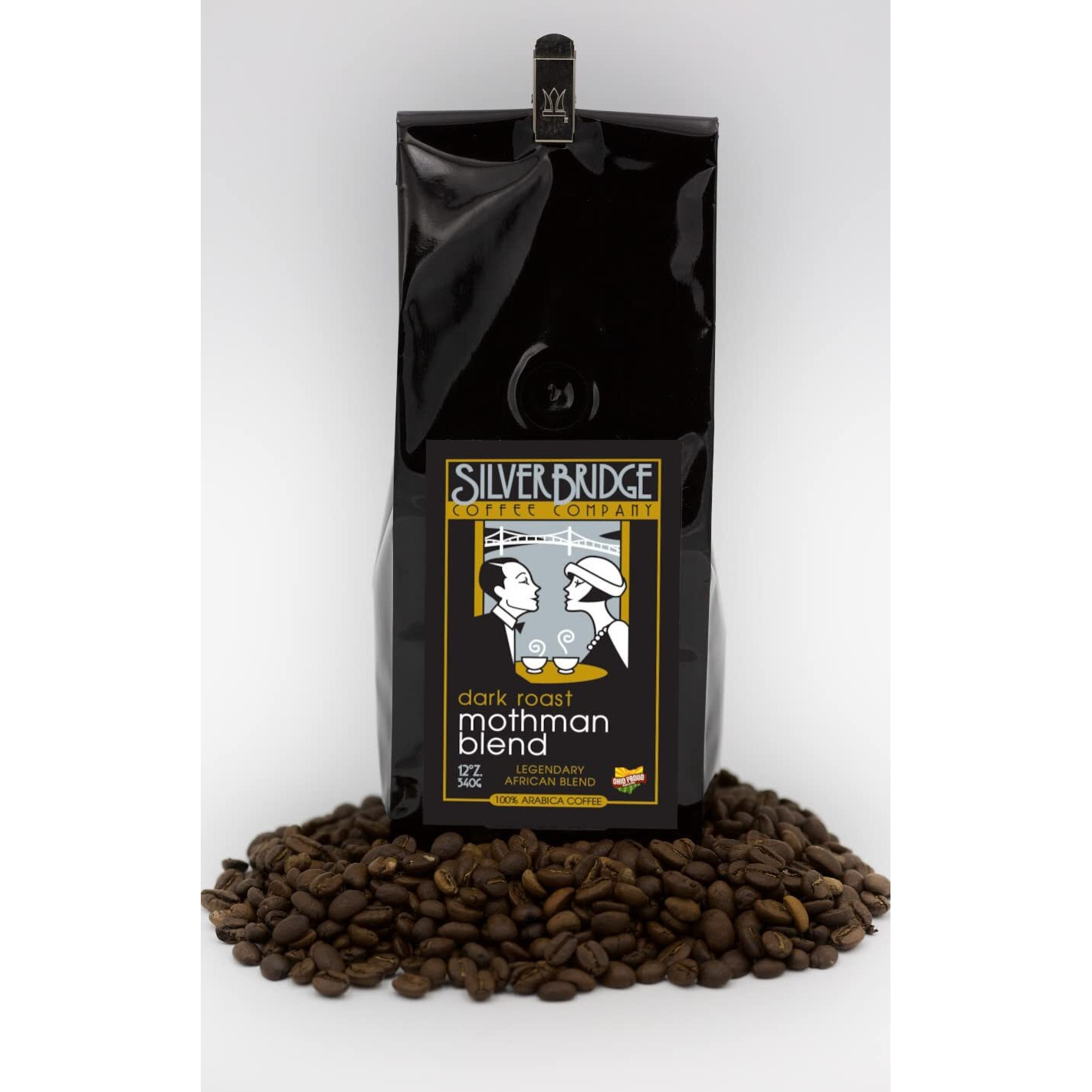Silver Bridge Coffee Company Coffee Mothman Blend | 12Oz Specialty Coffee | Medium/Dark Roasted Smooth Bold Blend | Legendarily Delicious