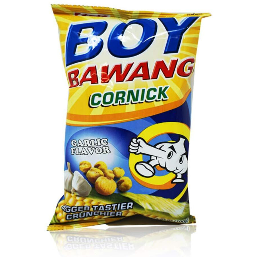 Boy Bawang Cornick, Garlic - Crispy Tasty & Gluten-Free Corn Nuts 3.54 Ounces (100G), 3 Pack