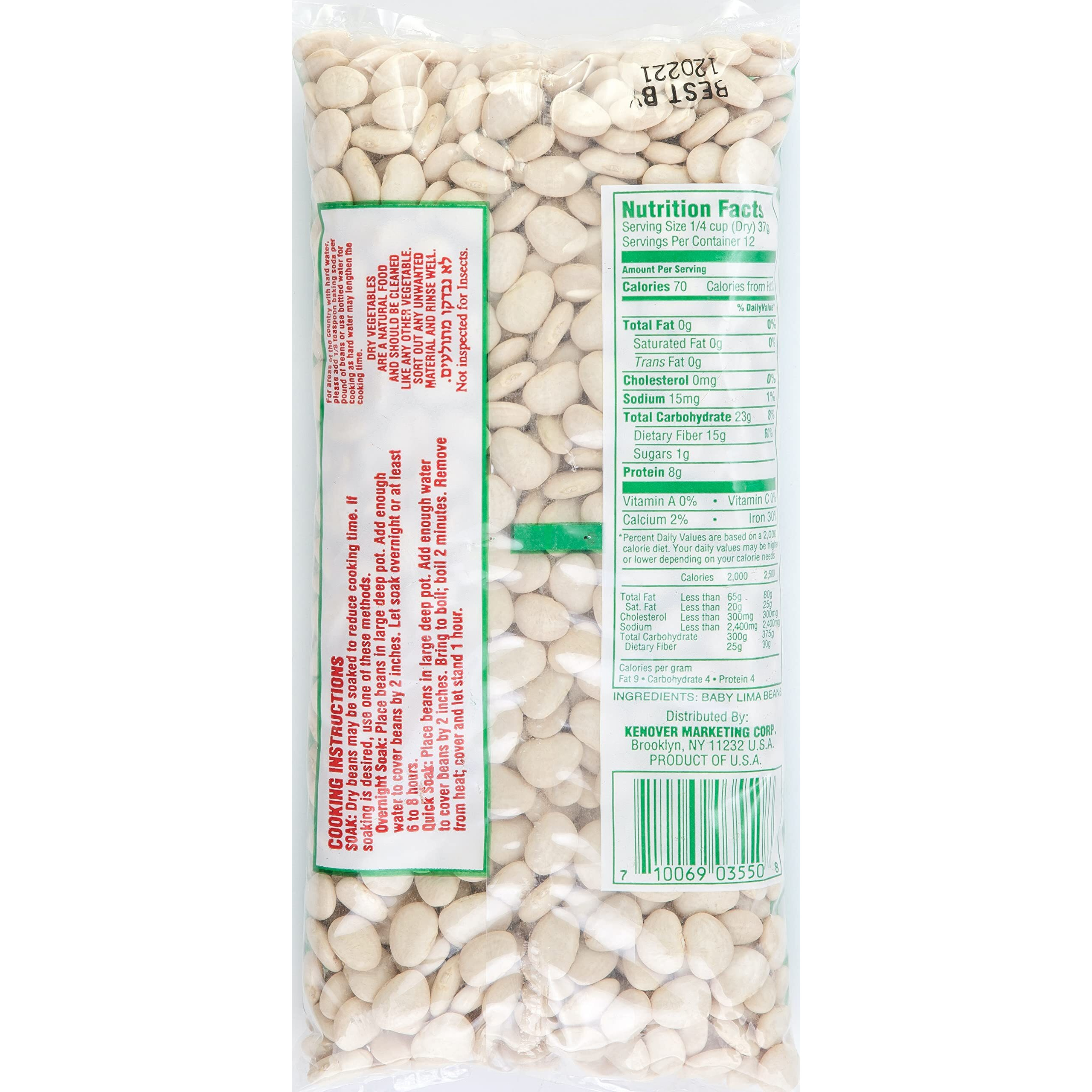 Gefen Quality Baby Lima Beans, 16Oz (3 Pack) Great In Salads, Casseroles, Soups And Stews | Certified Kosher