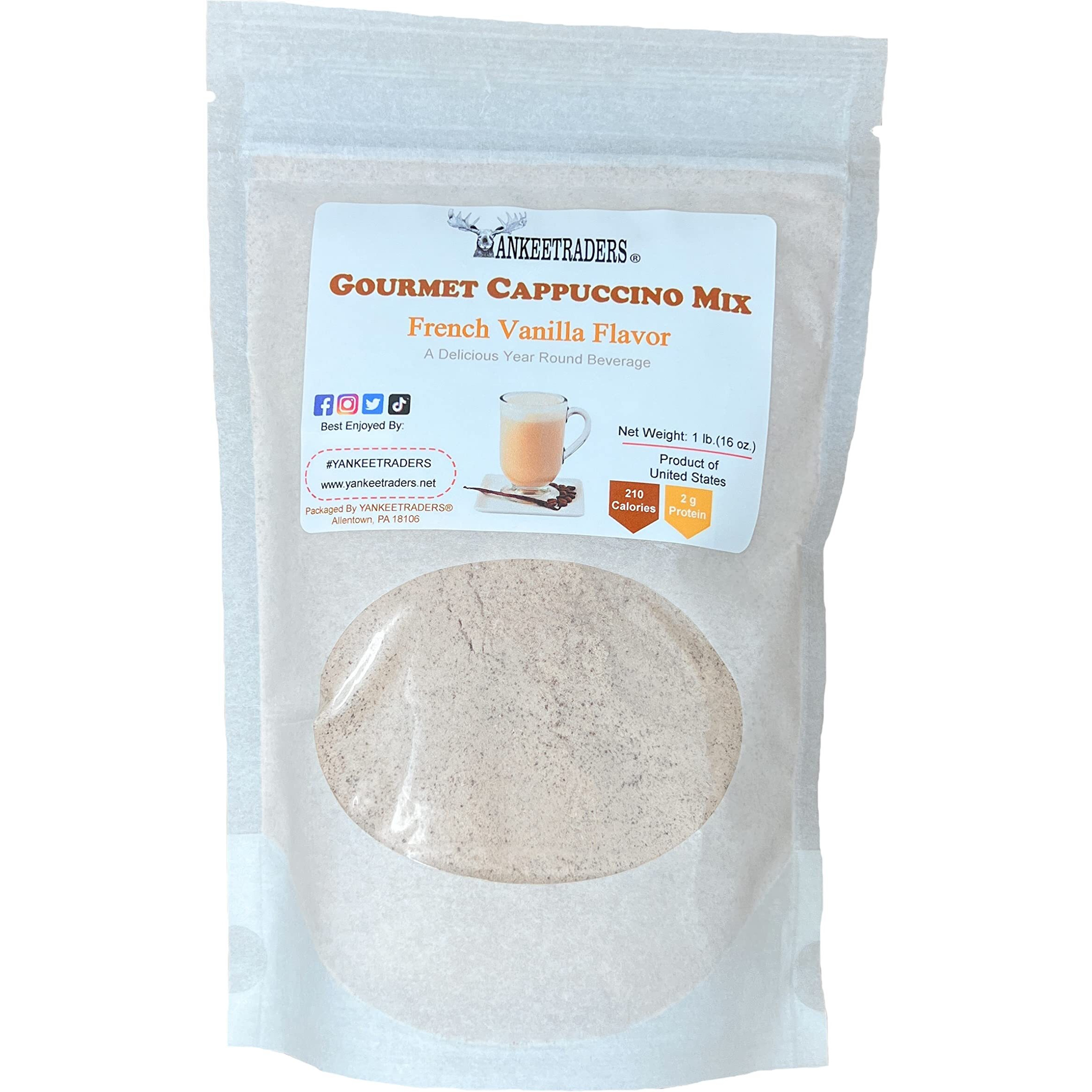Yankeetraders, French Vanilla Cappuccino Mix, 1 Pound