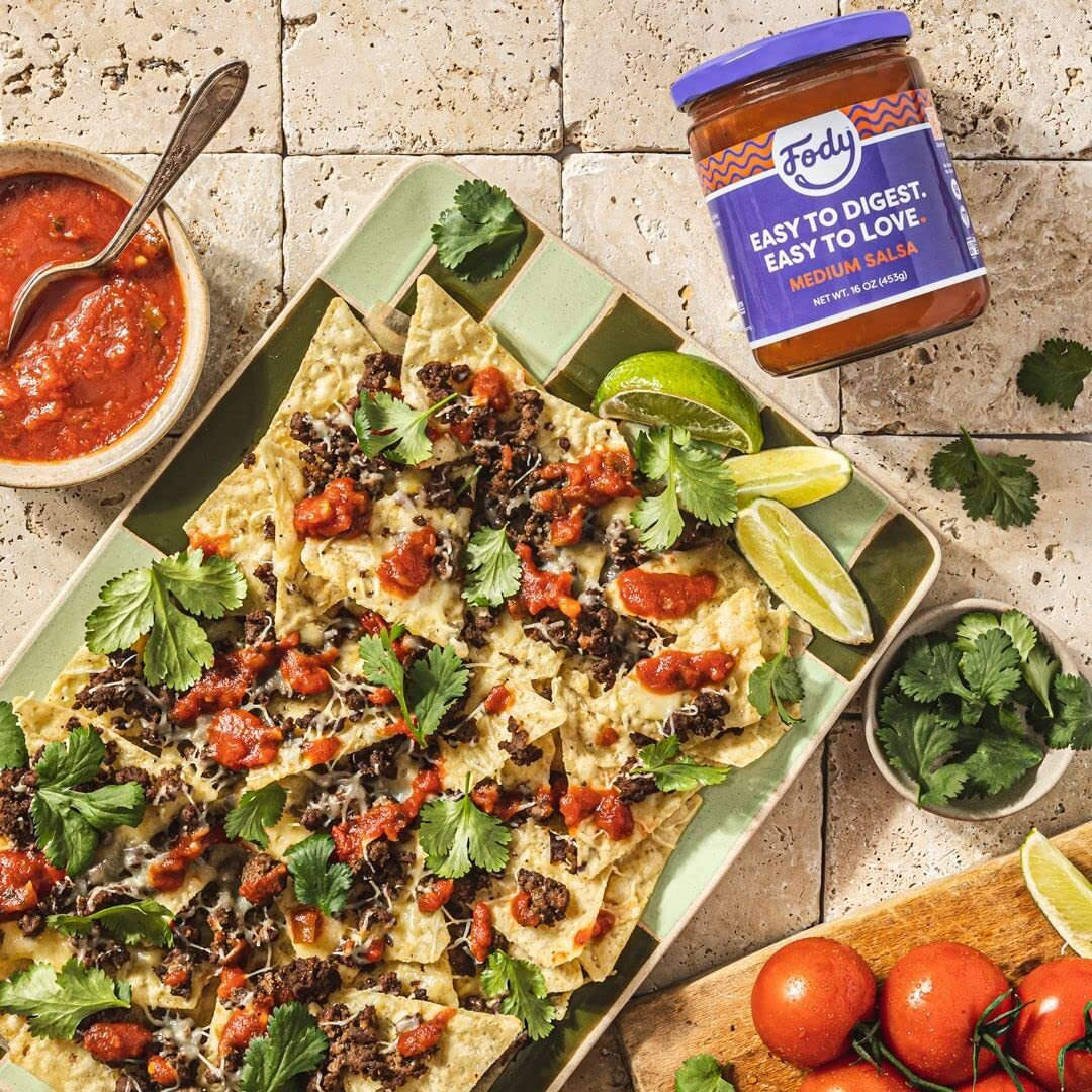 Fody Foods Vegan Salsa Variety Pack, Chunky Tomato Jalapeno Salsa, Low Fodmap Certified, Gut & Ibs Friendly, 16 Ounce, Pack Of 3