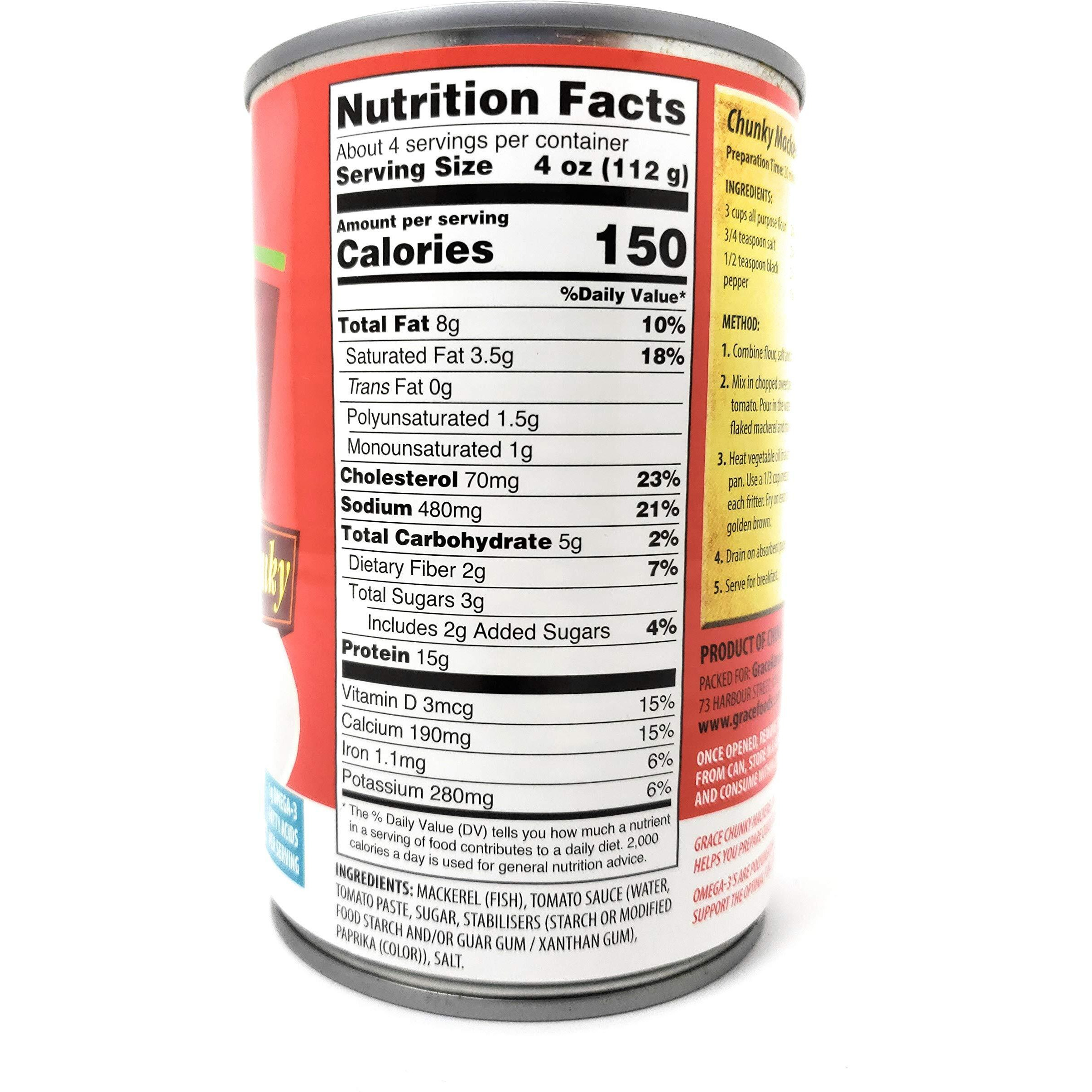 Grace Chunky Mackerel In Tomato Sauce 15Oz - 2 Pack - Canned Mackerel