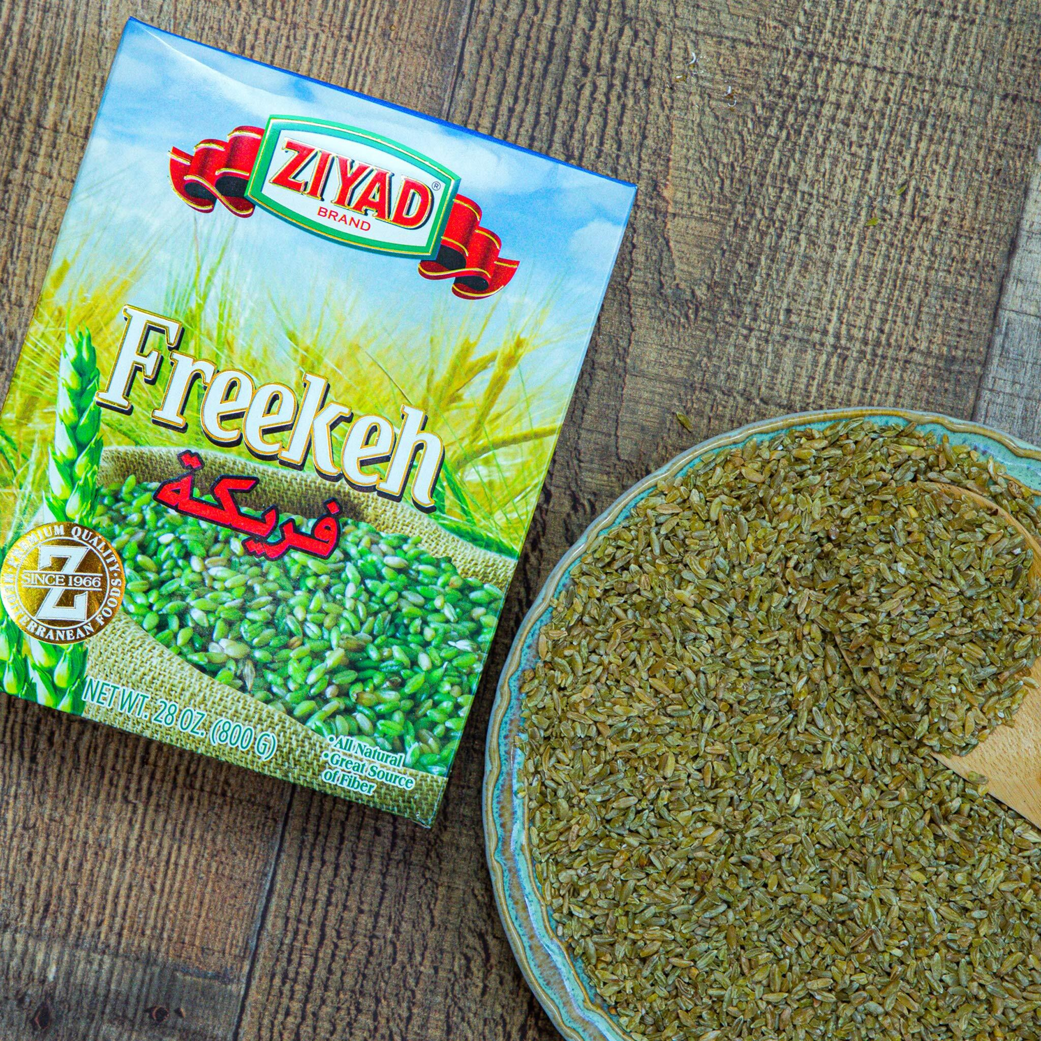 Ziyad Fine Roasted Green Wheat Freekeh, Frikeh, Farik Made From Green Duram Wheat, 28.2 Oz