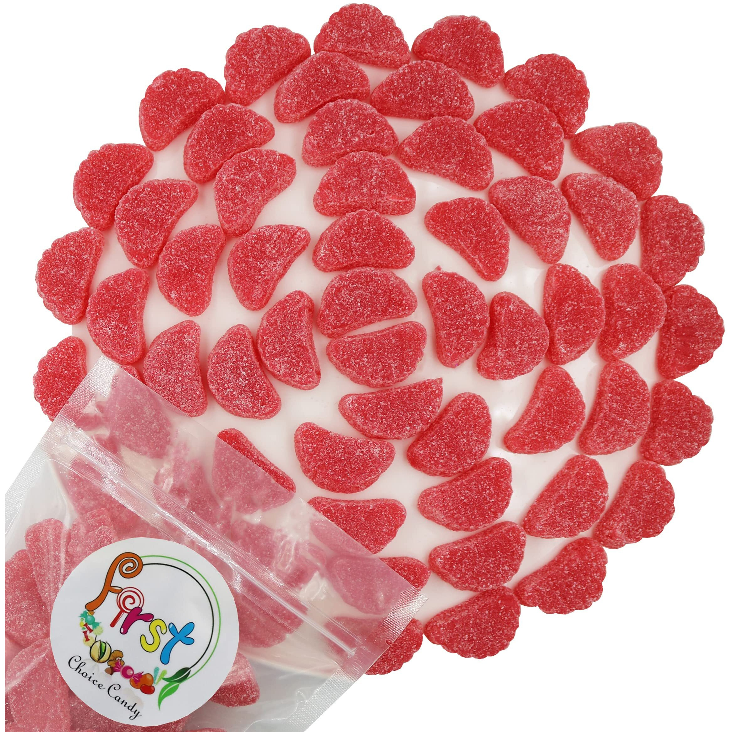 Firstchoicecandy Fruit Slices Jelly Wedges Candy (Red Cherry, 2 Pound)