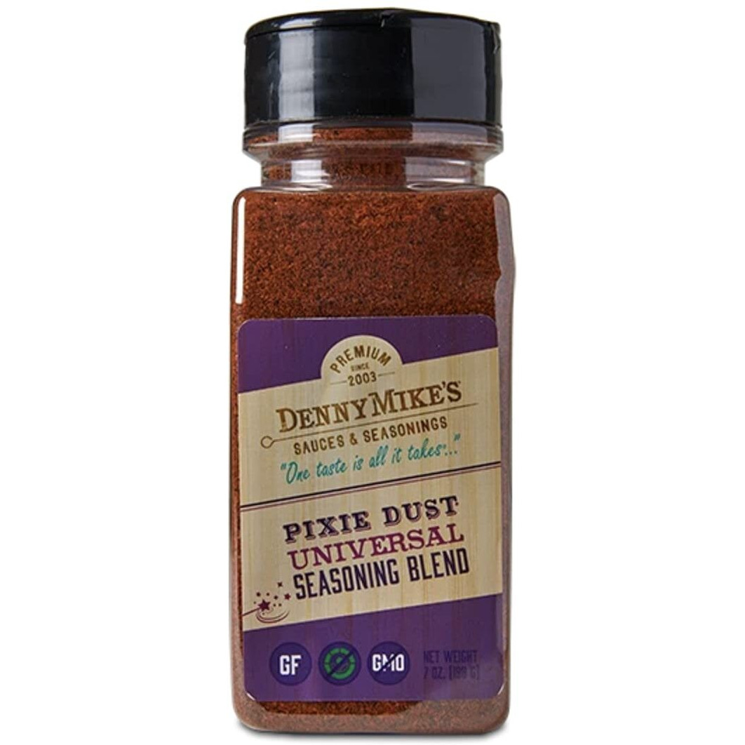 Dennymikes Pixie Dust Universal Seasoning Blend, Premium All Purpose Seasoning, All Natural Complete Seasoning For Meat, Chicken, Beef, Seafood, Vegetables, And More, Gluten And Msg-Free, 7 Oz