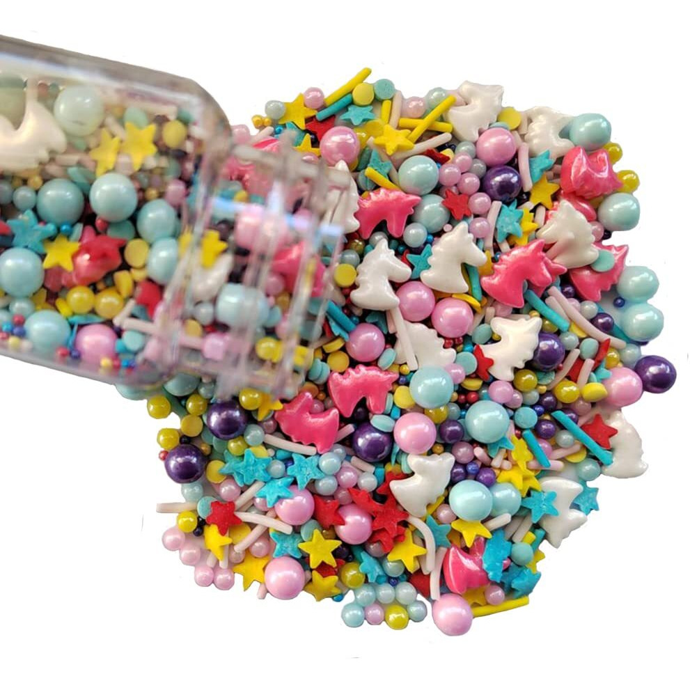 Unicorn Sprinkles - Cake Sprinkles - Edible Sprinkles For Baking - Cupcake And Cake Topper - Sprinkle Mix - 3.35 Ounces (Unicorn)