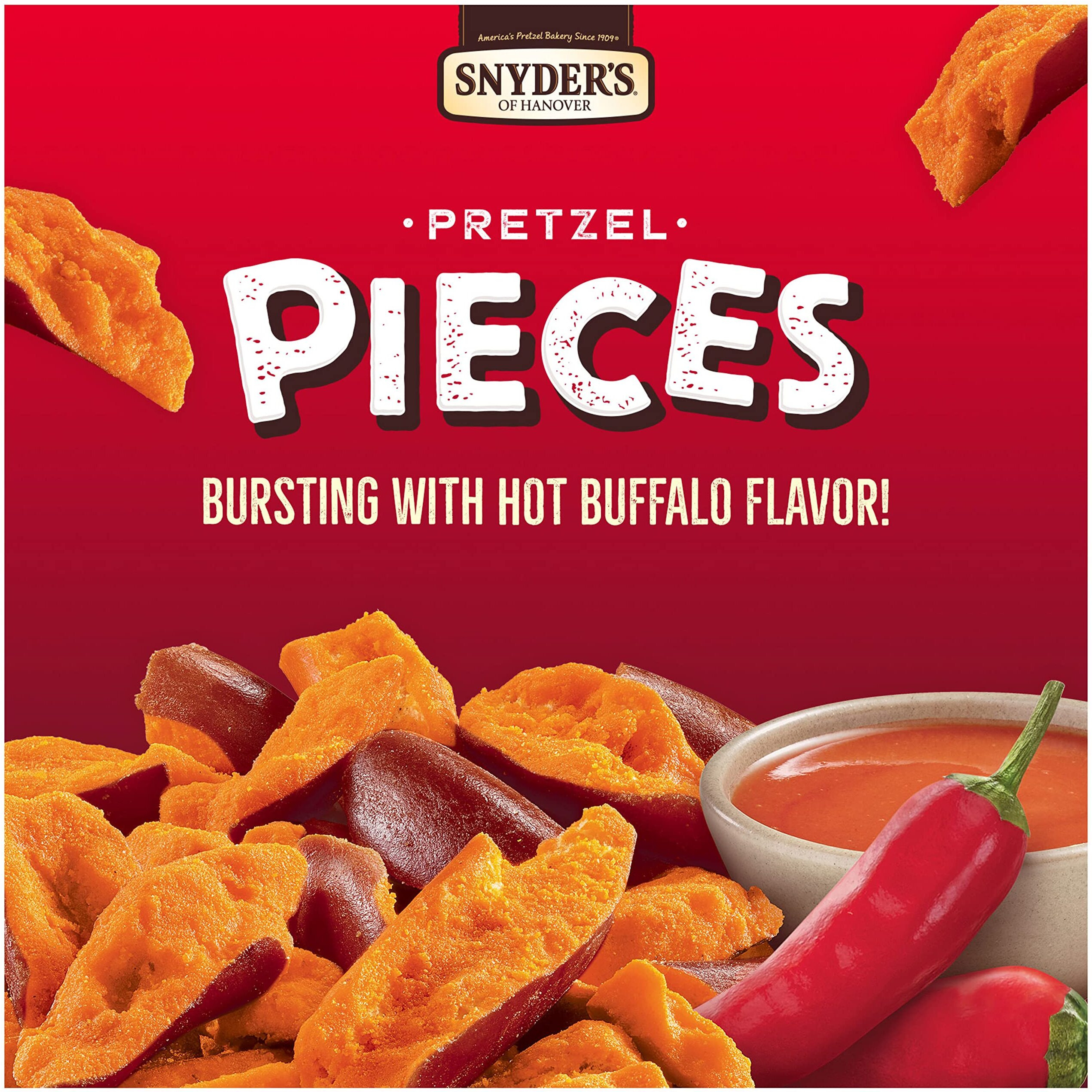 Snyder's Of Hanover Pretzel Pieces, Hot Buffalo Wing, 11.25 Oz (Pack Of 12)