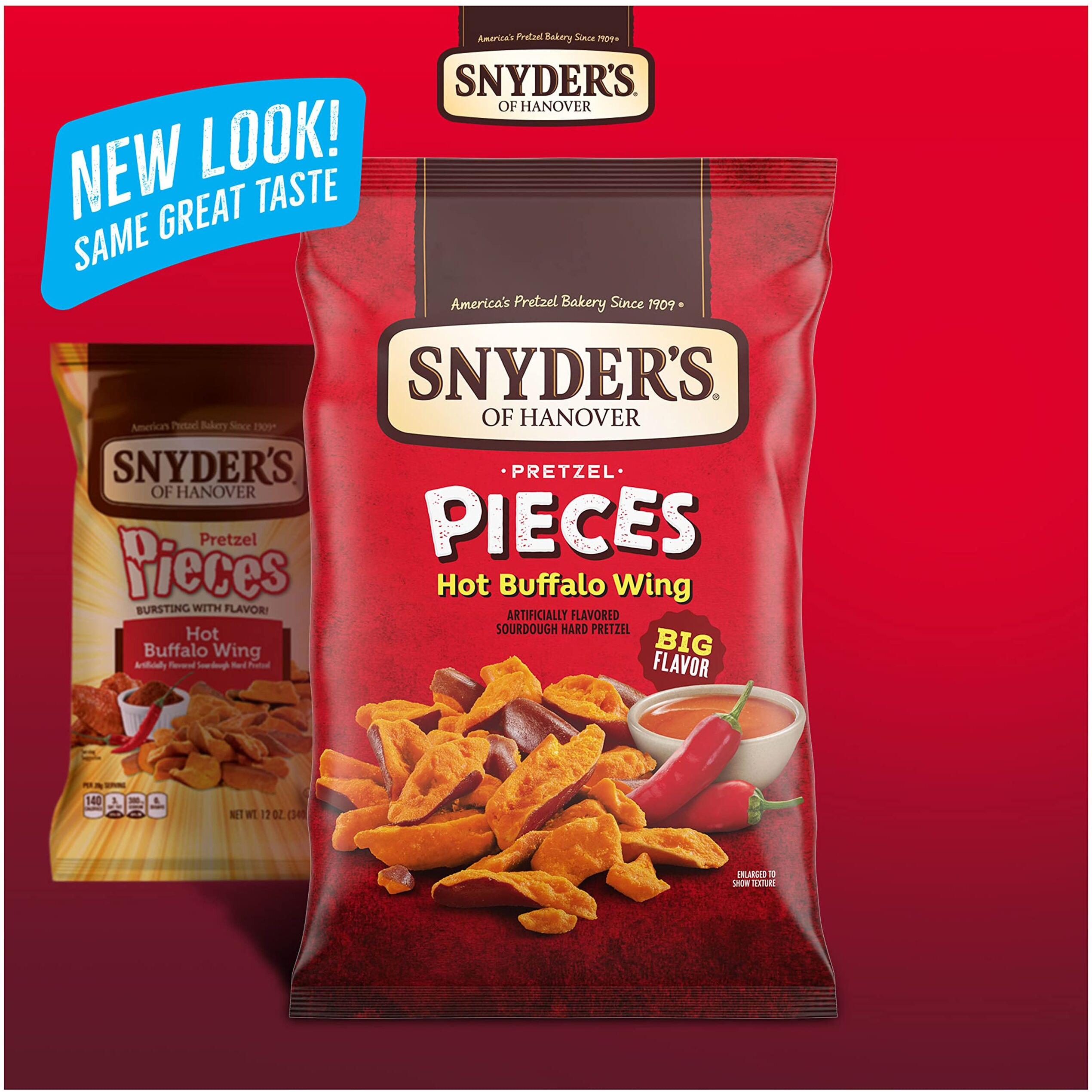 Snyder's Of Hanover Pretzel Pieces, Hot Buffalo Wing, 11.25 Oz (Pack Of 12)