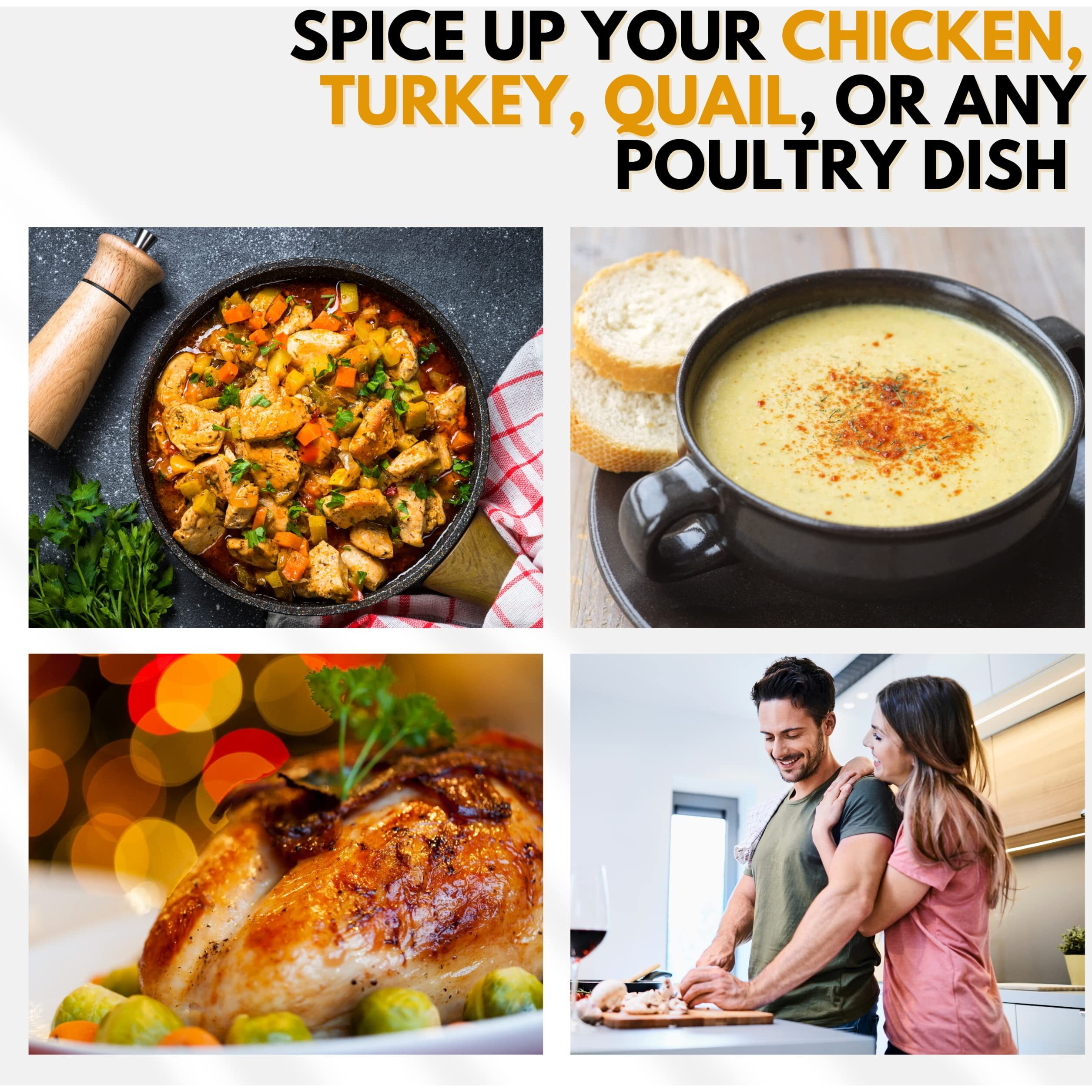 My Secrets Peggy's Food Omg Poultry Seasoning Mix - Perfect Blend Of Herbs And Spices - With Pink Himalayan Salt - 3.5 Oz/99.2 G - Versatile - Low Sodium - No Clumping