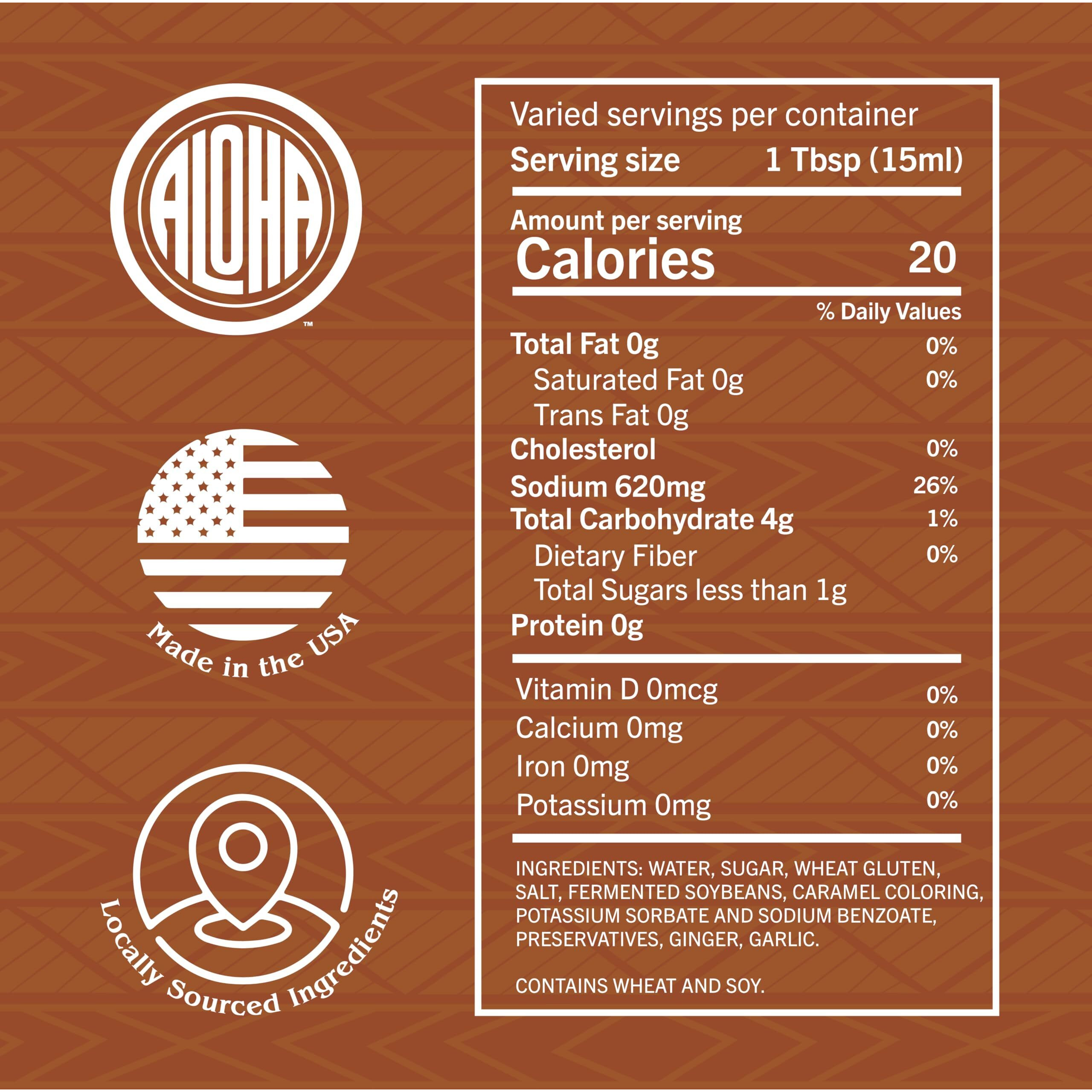 Aloha Shoyu - Hawaiian Teriyaki Sauce - Versatile And Sweet Marinade - Made In Hawaii - 12 Oz. Bottle