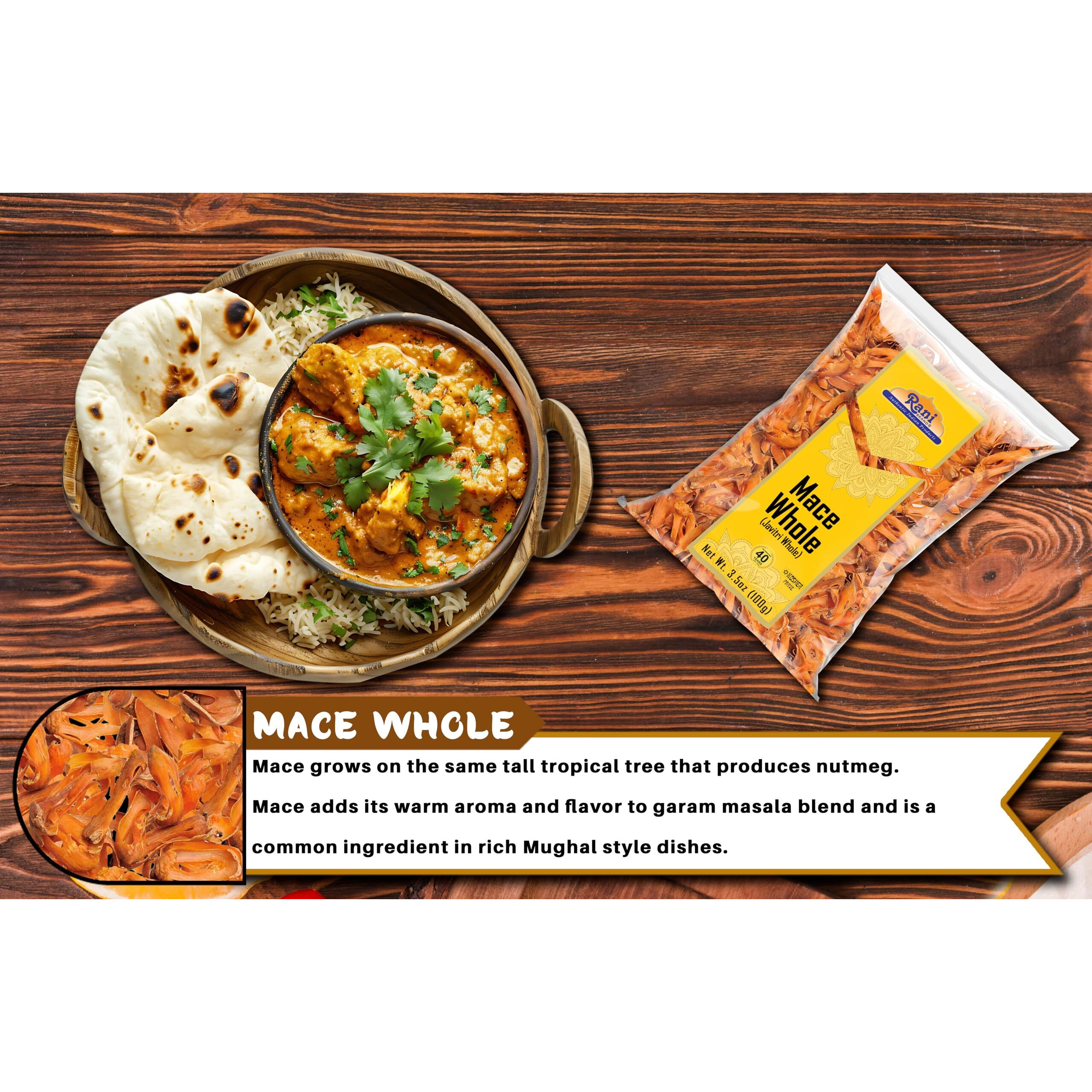 Rani Mace Whole (Javathri), Spice 3.5Oz (100G) ~ All Natural | Vegan | Gluten Friendly | Non-Gmo | Indian Origin