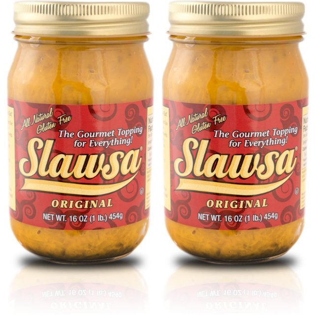 Slawsa All-Natural Gluten-Free The Gourmet Topping For Everything Certified Kosher Original Flavor 16 Oz 2 Pack