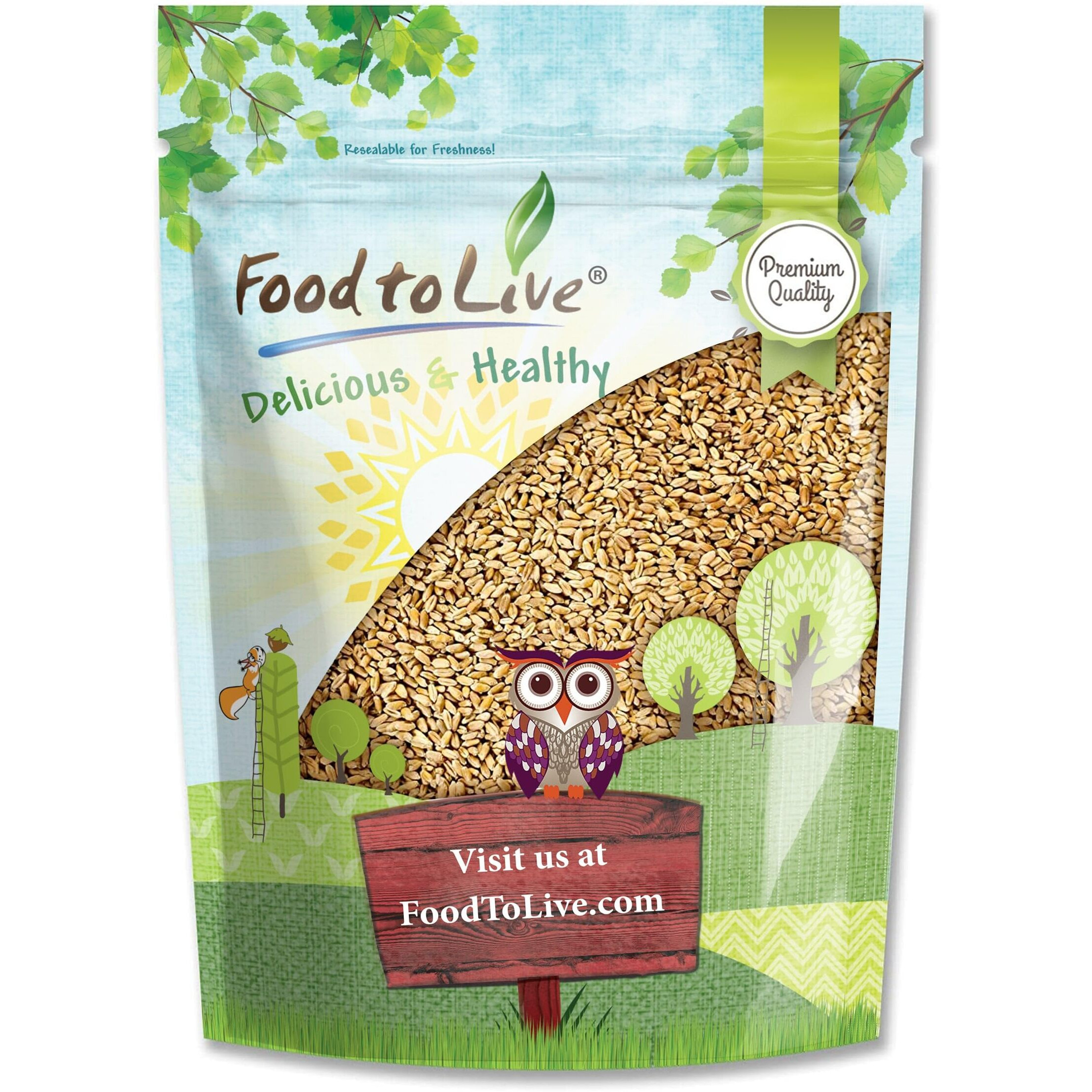 Food To Live Wheat Berries, 3 Pounds - Sprouting For Wheatgrass, Kosher, Raw, Vegan, Bulk