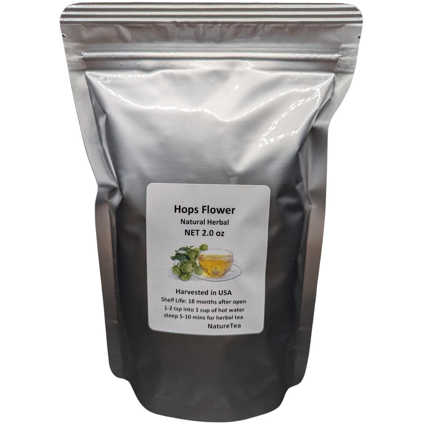 Hops Flowers - Dried Humulus Lupulus Loose Tea From 100% Nature (4 Oz)
