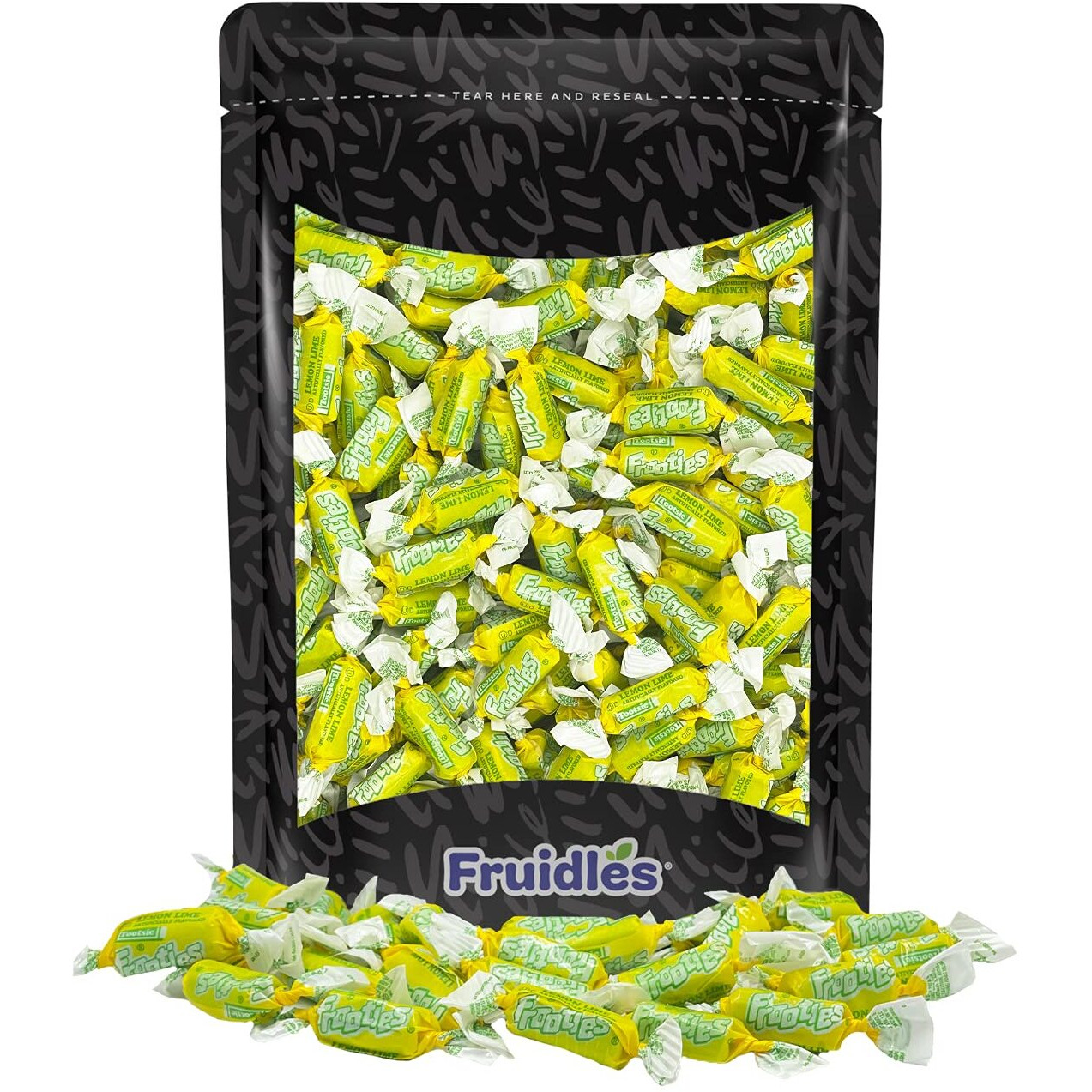 Fruidles Tootsie Roll Original Lemon Lime Twist Midgees, Peanut-Free, Gluten-Free, Kosher Certified, Individually Wrapped, 140 Count (1 Pound)