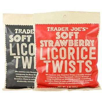 Trader Joe's Soft Licorice Twists 8Oz (Strawberry Licorice, 1 Pack)