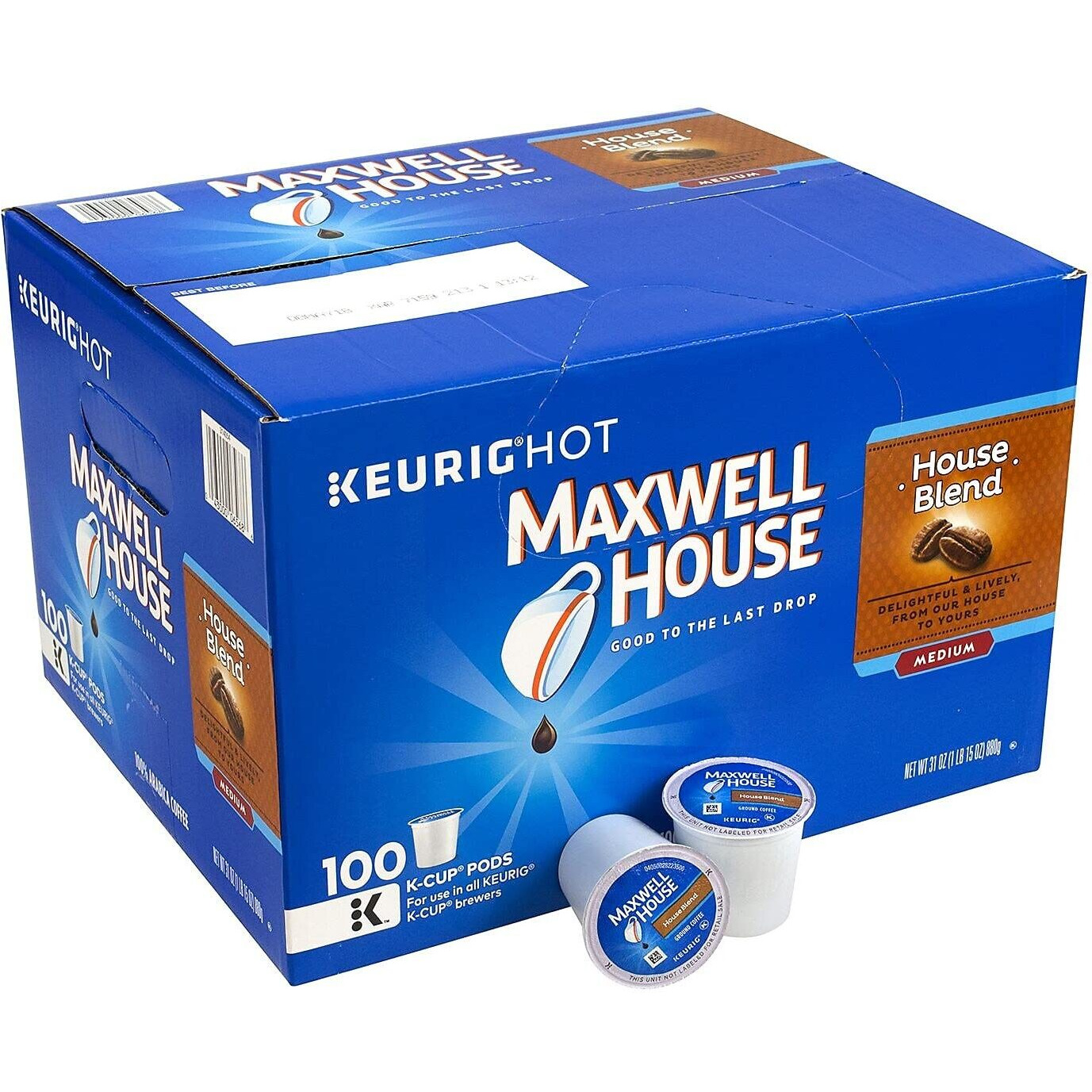 Maxwell House House Blend K-Cups, 100 Count (314054)