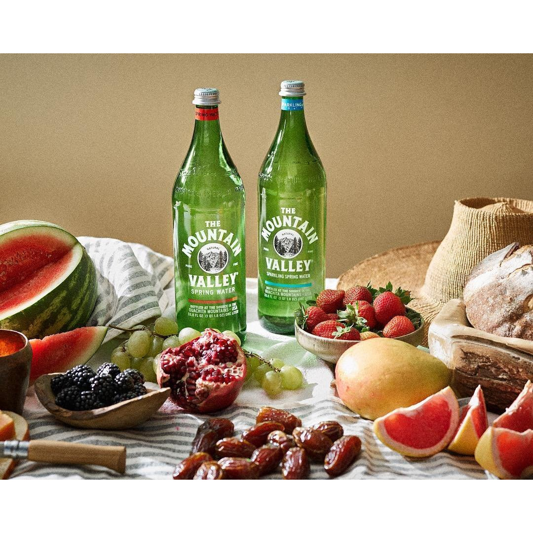 Mountain Valley Sparkling Water, 333 Ml Glass Bottles (Pack Of 24)