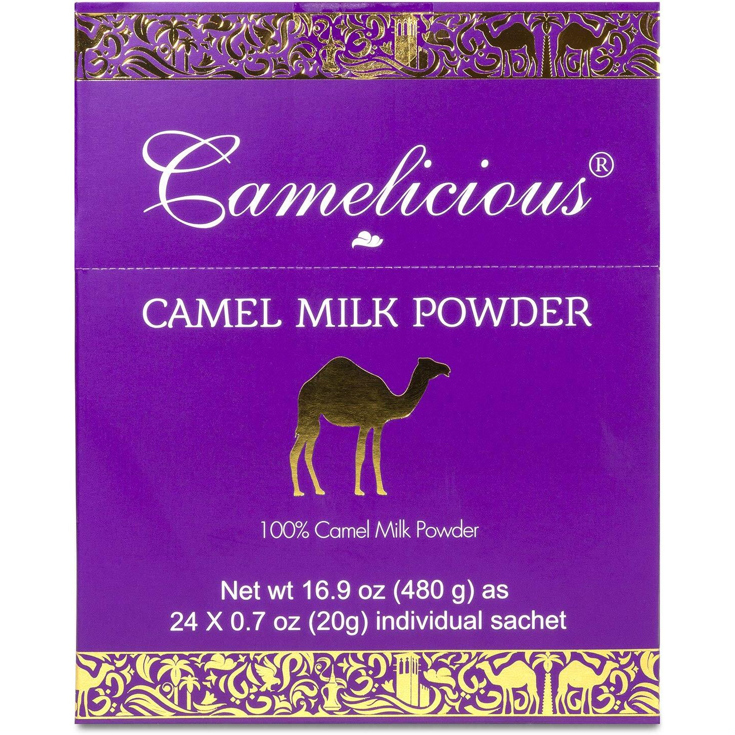 Camel Milk Powder Camelicious 480G Box Us Edition(24 Packets X 20G Each) Non-Gmo, Gluten Free Low Lactose Alternative Dry Milk Powder - Flash Pasteurized Powdered Camel Milk Longer Shelf Life