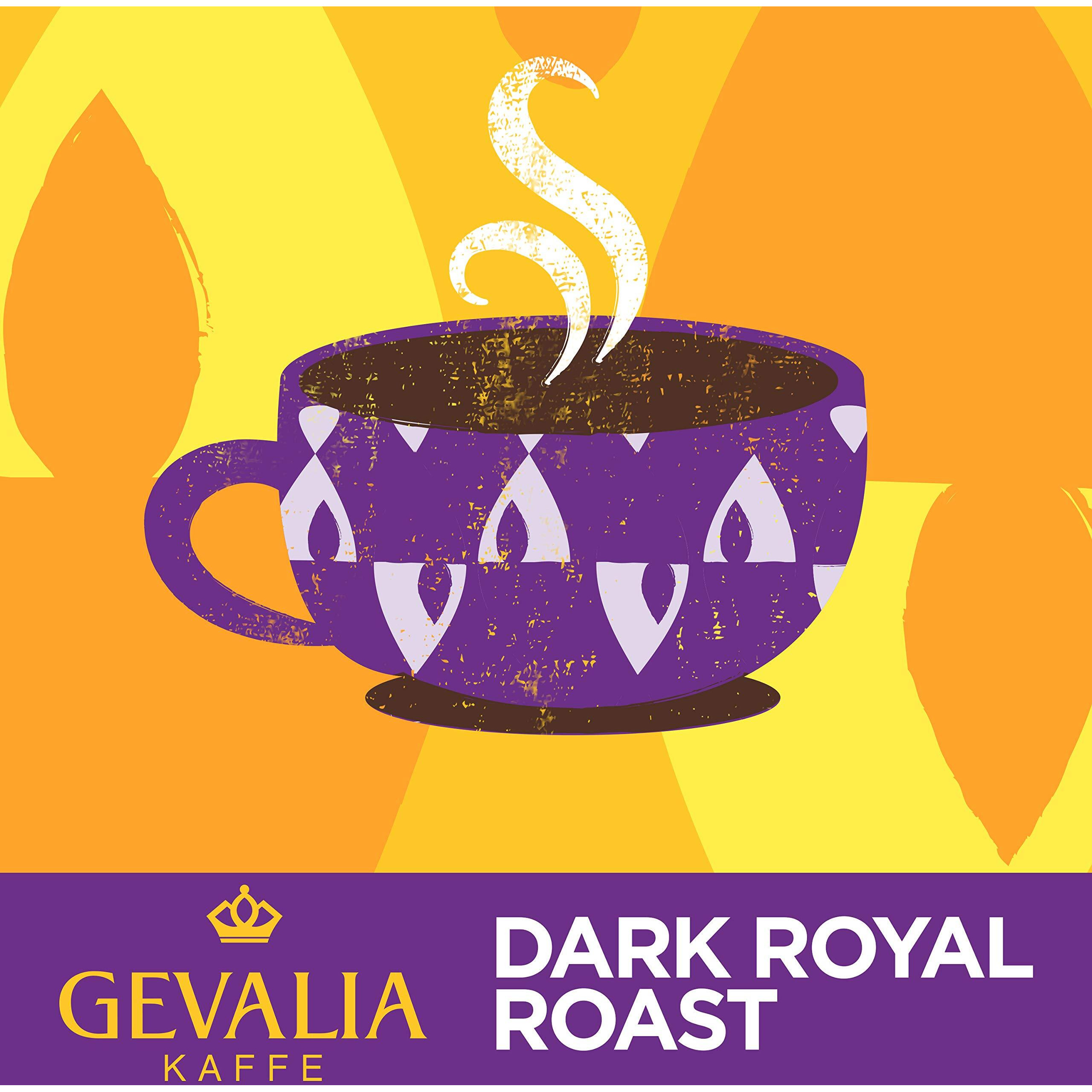 Gevalia Dark Royal Roast Coffee, K-Cup Pods, 18 Count (Pack Of 4)