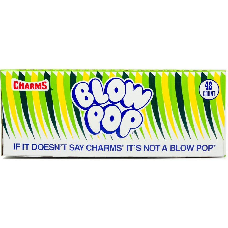 Charms Blow Pops, Sour Apple Flavor, 48 Count (Pack Of 1)