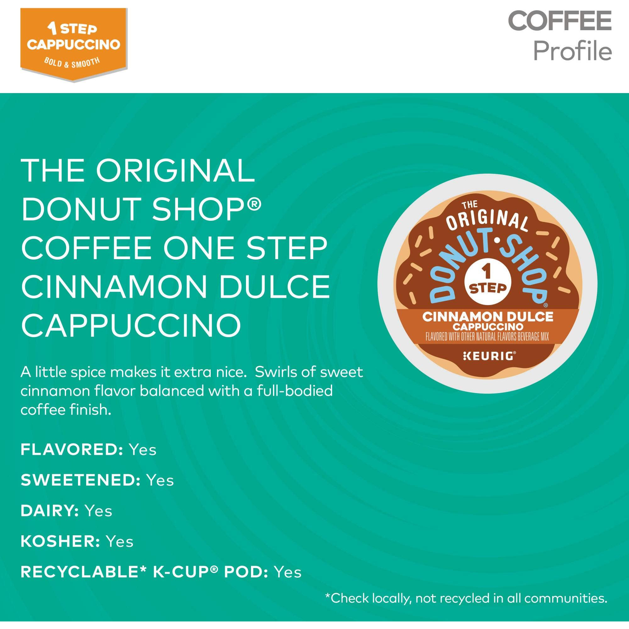 The Original Donut Shop One-Step Cinnamon Dulce Cappuccino, Keurig Single-Serve K-Cup Pods, 20 Count