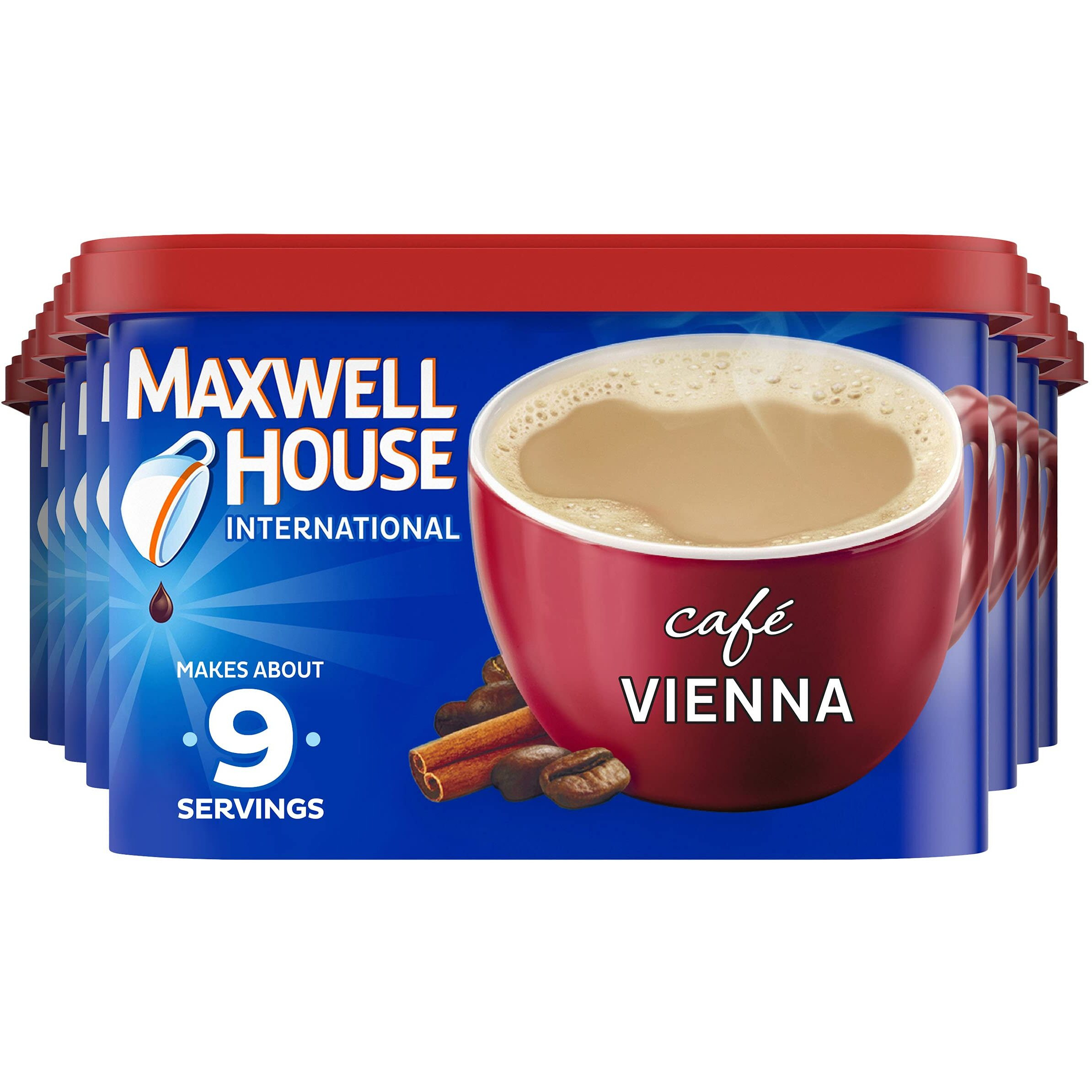 Maxwell House International Vienna Caf  -Style Instant Coffee Beverage Mix (8 Ct Pack, 9 Oz Canister)