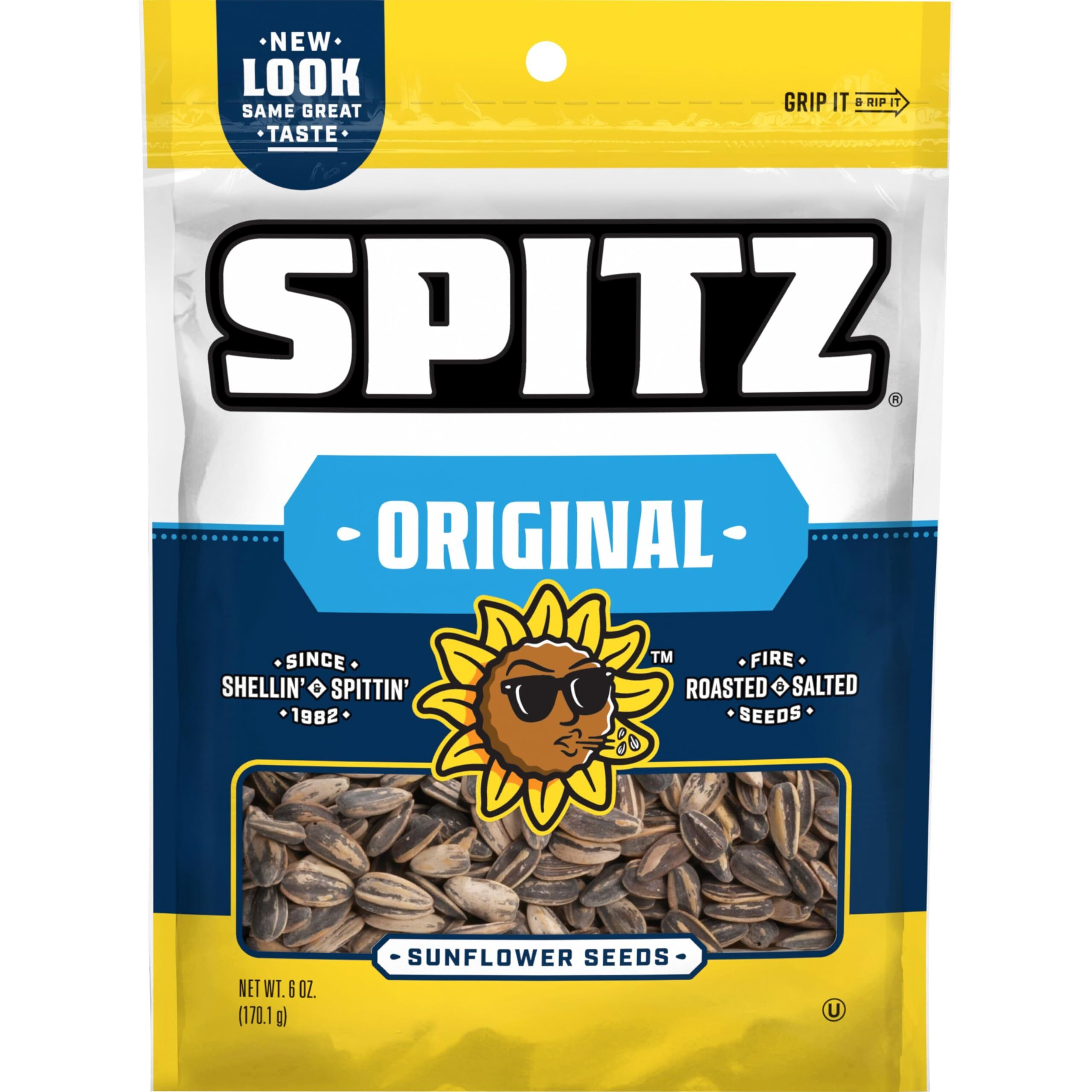 Spitz Sunflower Seeds, Salted, 6 Ounce (Pack Of 9)