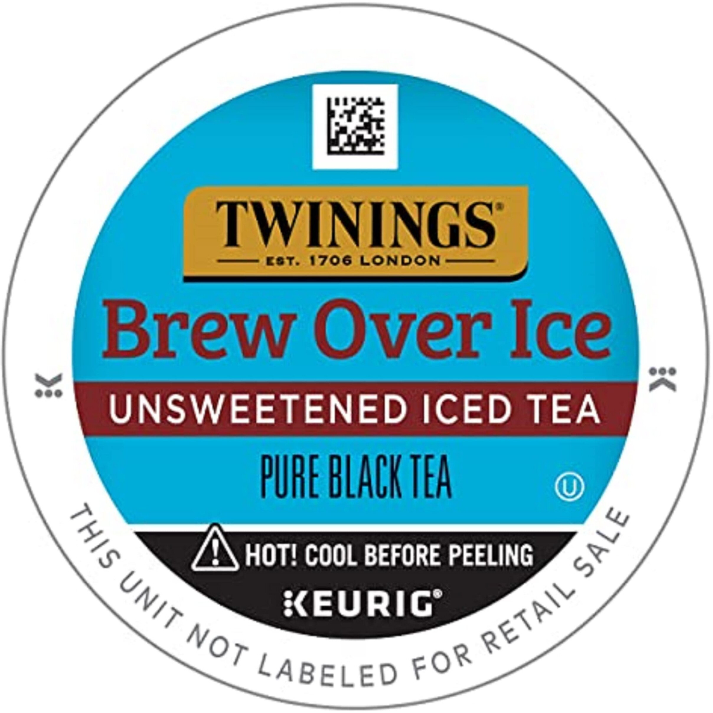 Twinings Brew Over Ice Unsweetened Black Iced Tea K-Cup Pods For Keurig, 12 Count (Pack Of 6), Caffeinated