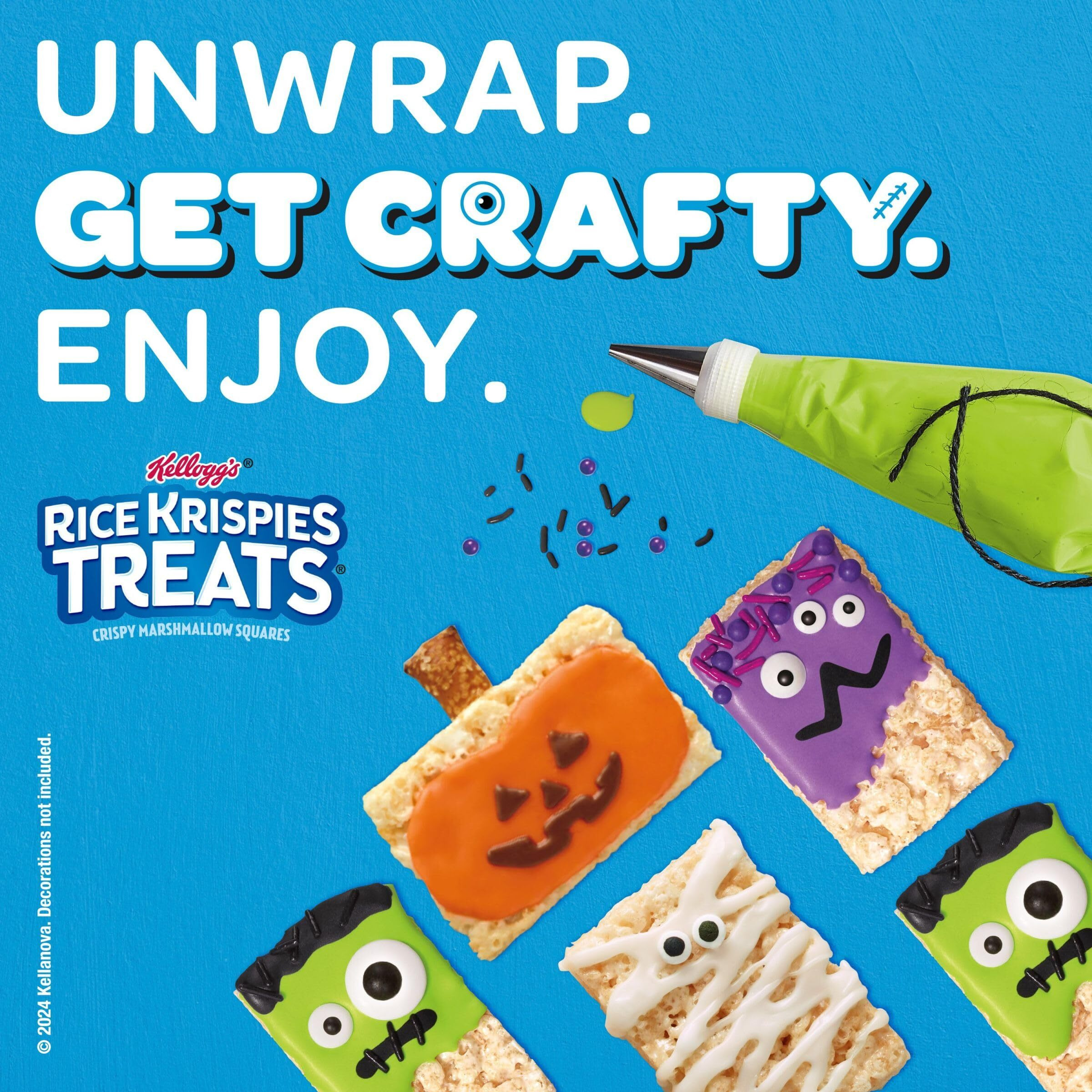 Kellogg's Rice Krispies Treats Crispy Marshmallow Squares Original, 0.78 Oz, 40 Ct
