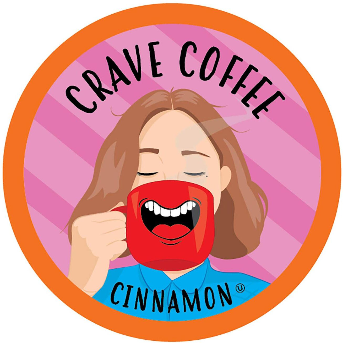 Crave Beverages Flavored Pods Compatible With 2 K-Cup Brewers, Cinnamon, 40 Count