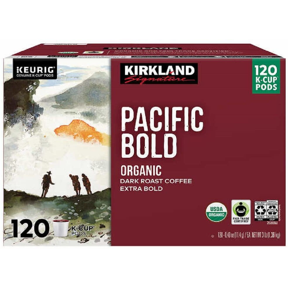 Kirkland Signature Pacific Bold Coffee, Dark, 120 K-Cup Pods (Pack Of 1)
