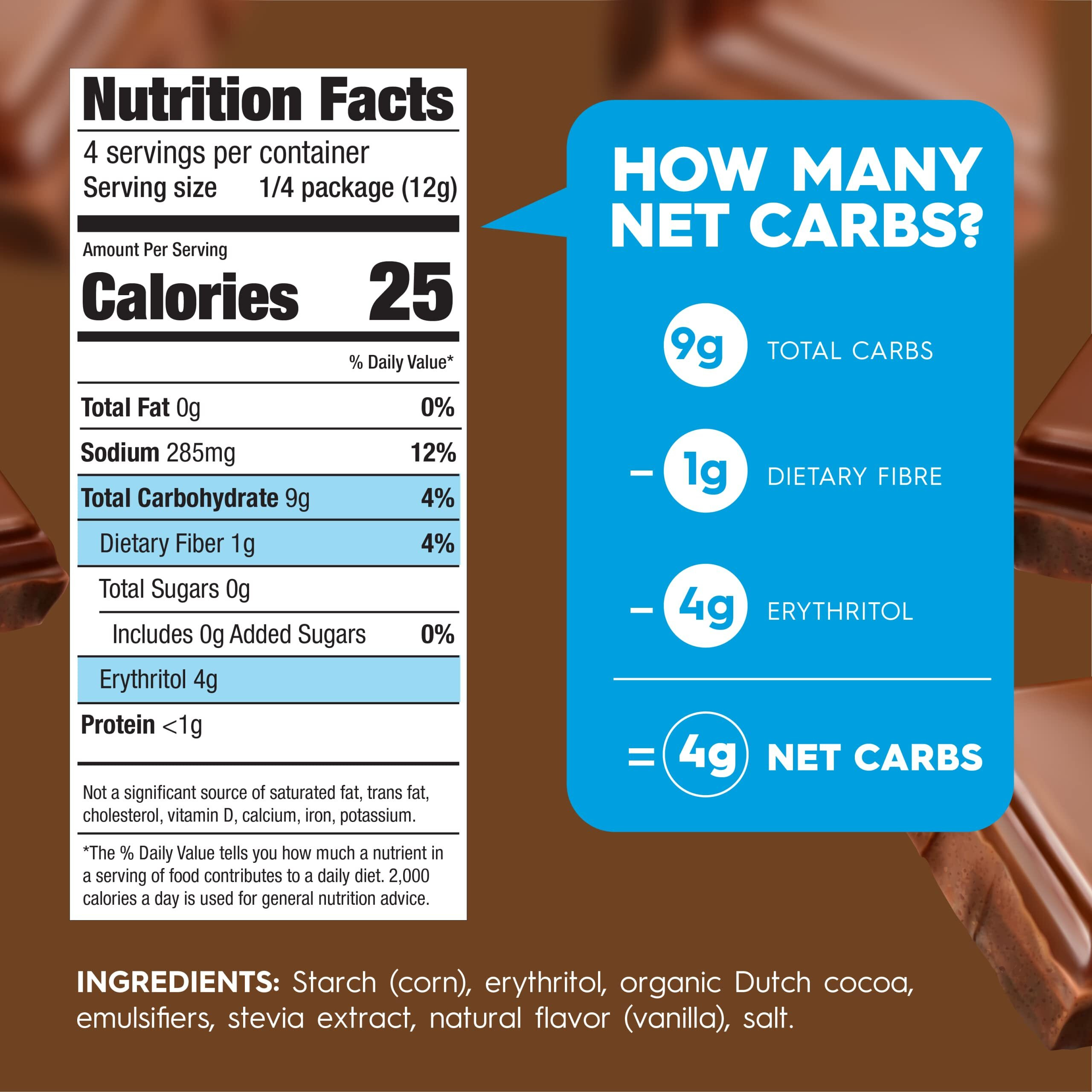 Simply Delish Instant Chocolate Pudding Mix - Plant Based Guilt Free Desserts - All Natural, Sugar Free, Non Gmo, Gluten Free, Fat Free, Vegan, Keto Friendly - 1.7 Ounce (Pack Of 6)