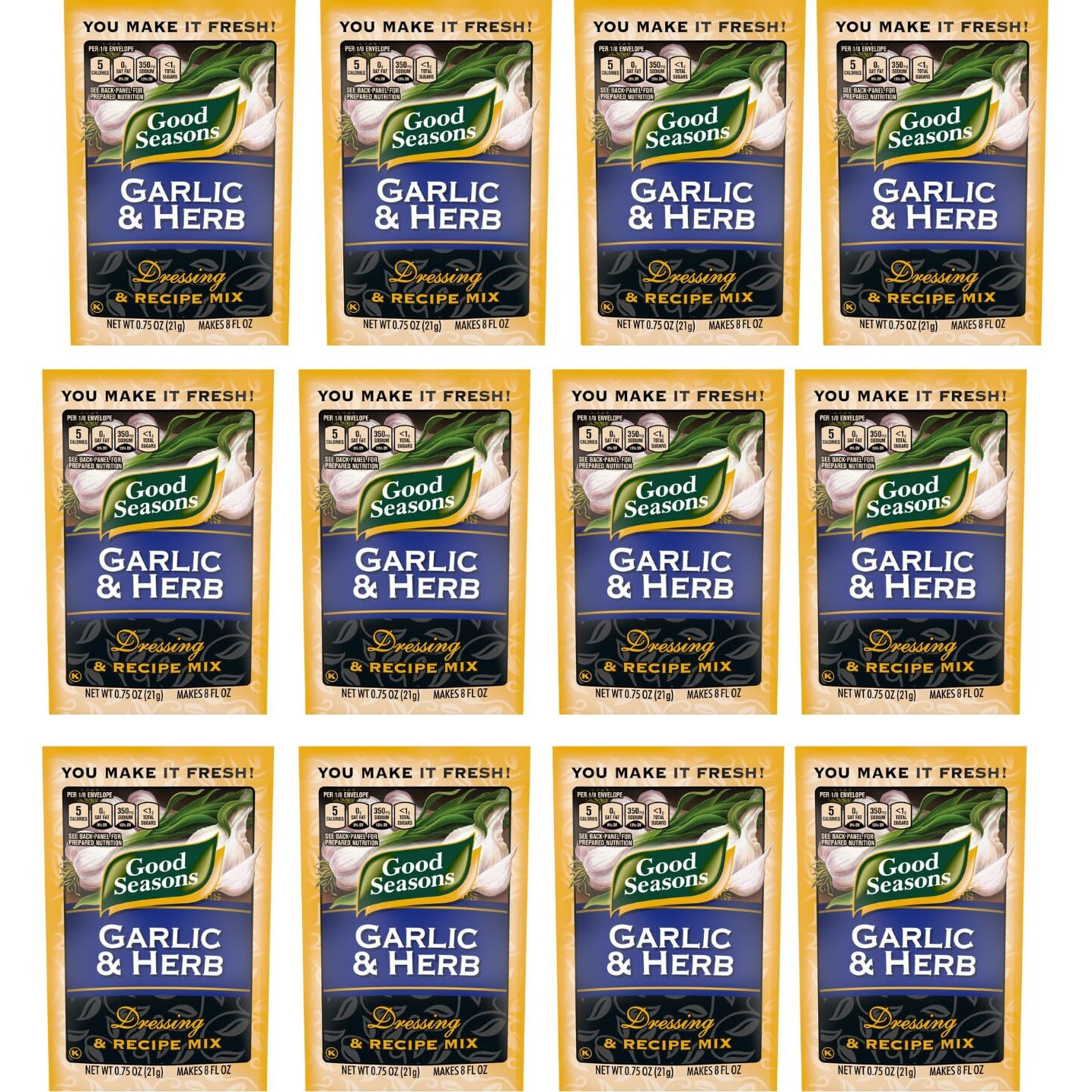Good Seasons Garlic & Herb Dressing & Recipe Mix, 0.75 Oz