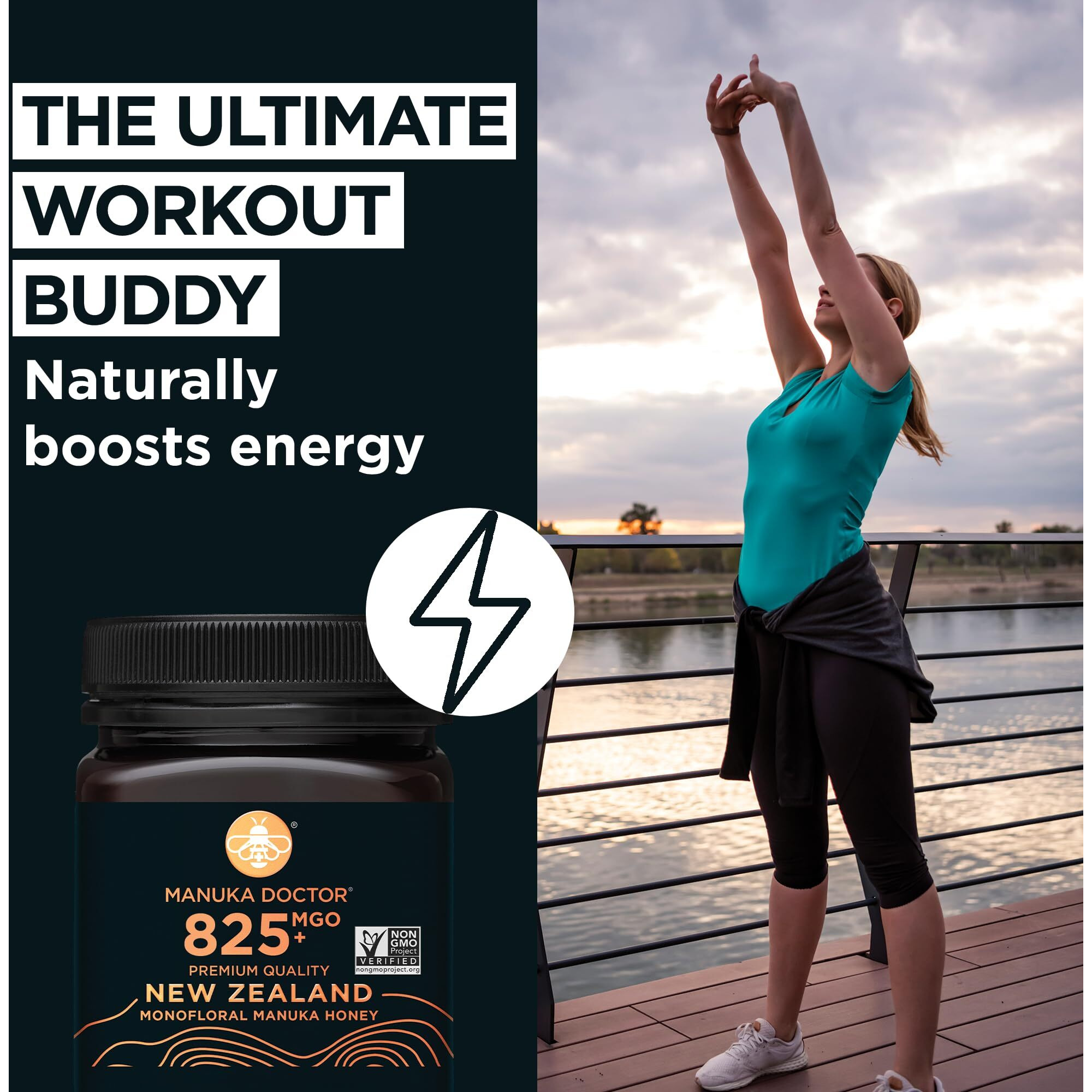 Manuka Doctor - Mgo 825+ Manuka Honey Monofloral, 100% Pure New Zealand Honey. Certified. Guaranteed. Raw. Non-Gmo (8.75 Oz)