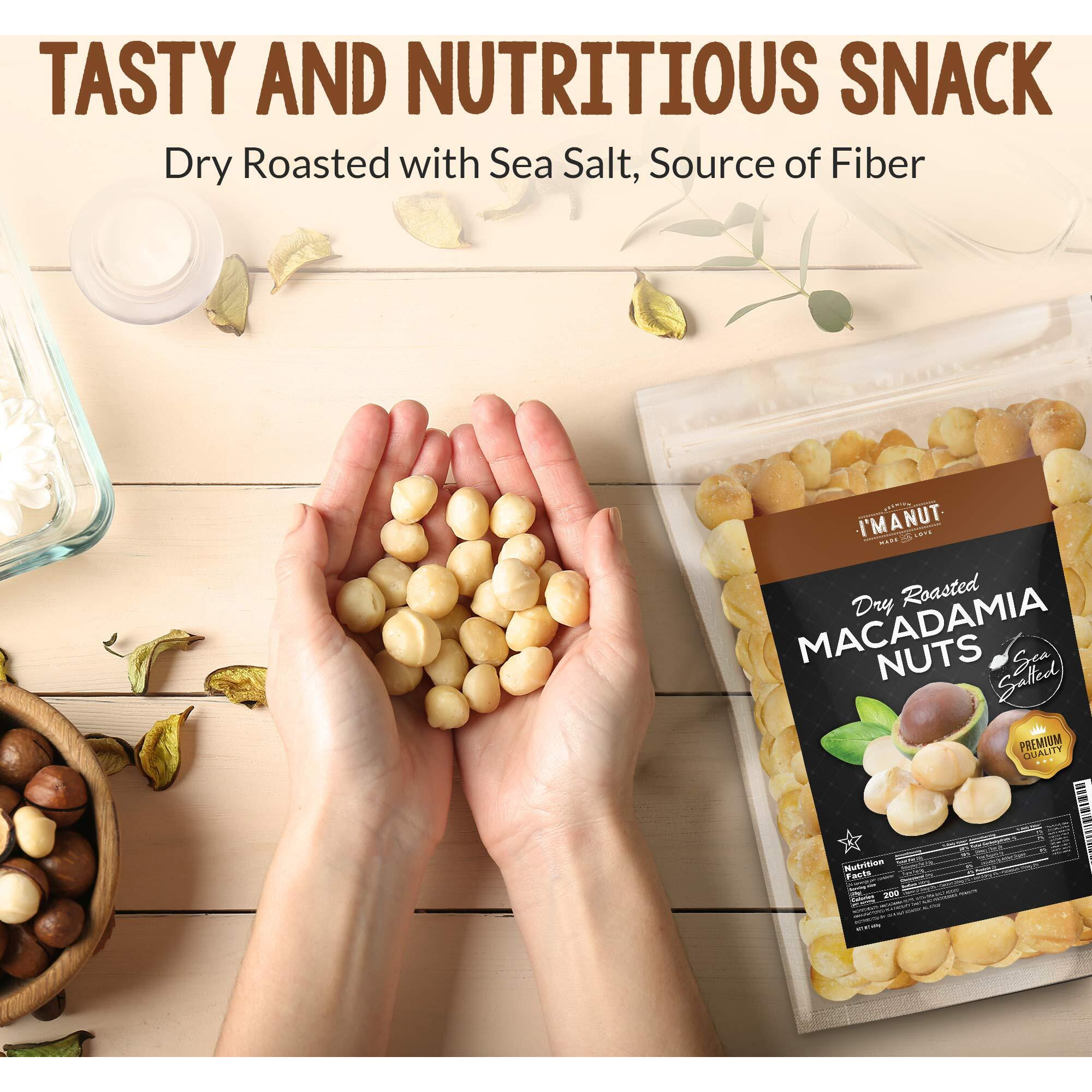 Oven Dry Roasted Macadamia Nuts With Sea Salt-64 Oz (4 Lb) | Fancy Whole | No Oil | No Ppo | Made From 100% Natural Macadamia Nuts
