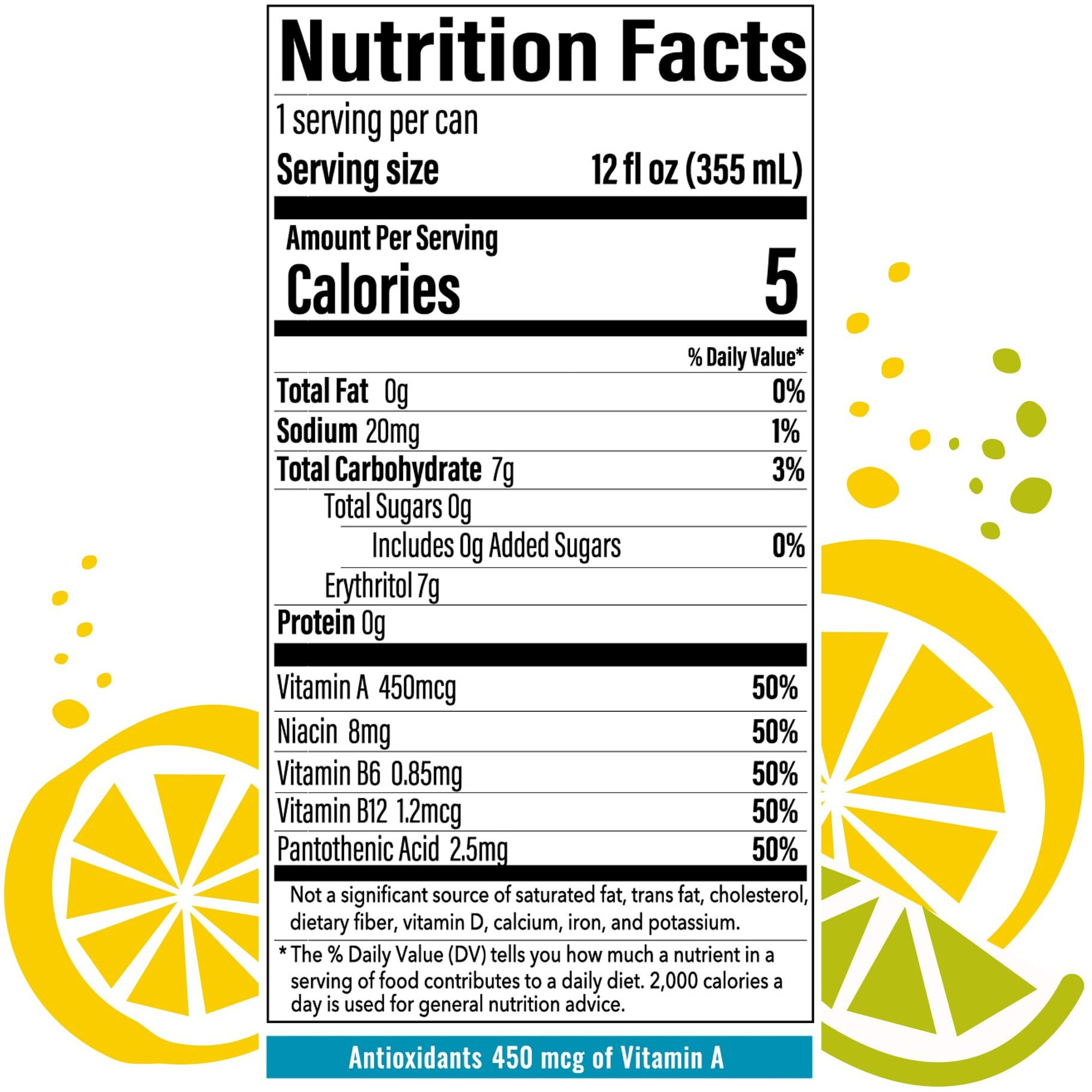 Bubbl'R Lemon Lime Twist'R, Antioxidant Sparkling Water With Natural Caffeine, 0G Sugar, Gluten Free, All Natural Flavors, 12 Fl Oz Cans, 12 Count
