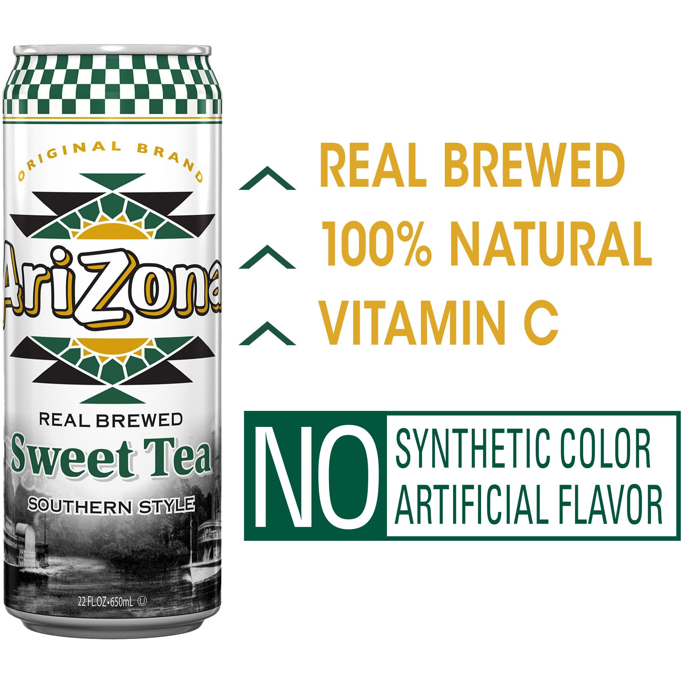 Arizona Sweet Tea - Big Can, 22 Fl Oz (Pack Of 12)