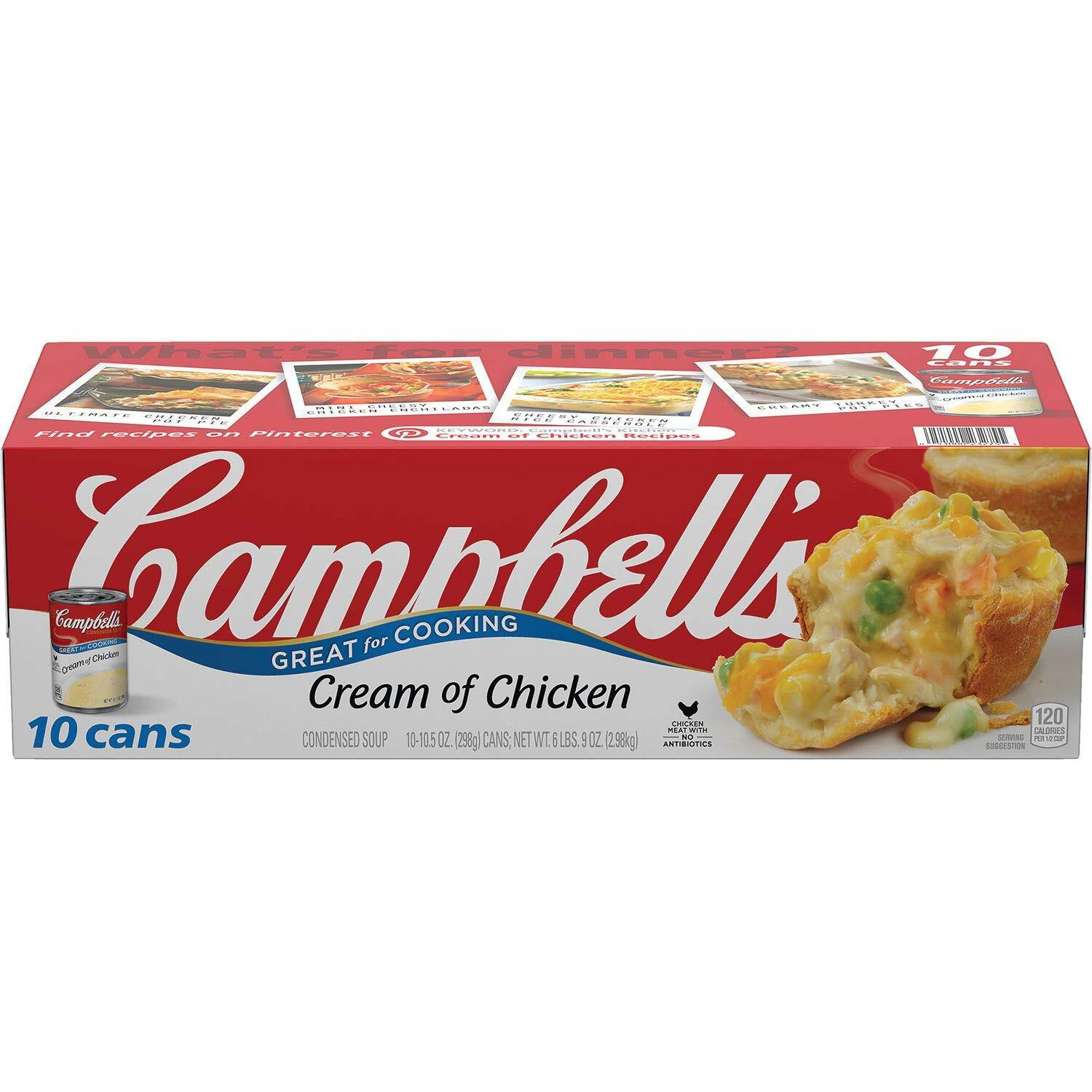 Campbell's 10 Piece Condensed Cream Of Chicken Soup, 6 Pound