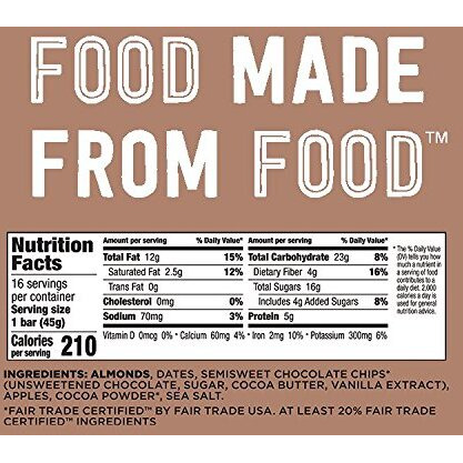 Larabar Almond Butter Chocolate Chip, Gluten Free Vegan Bars, 16 Ct