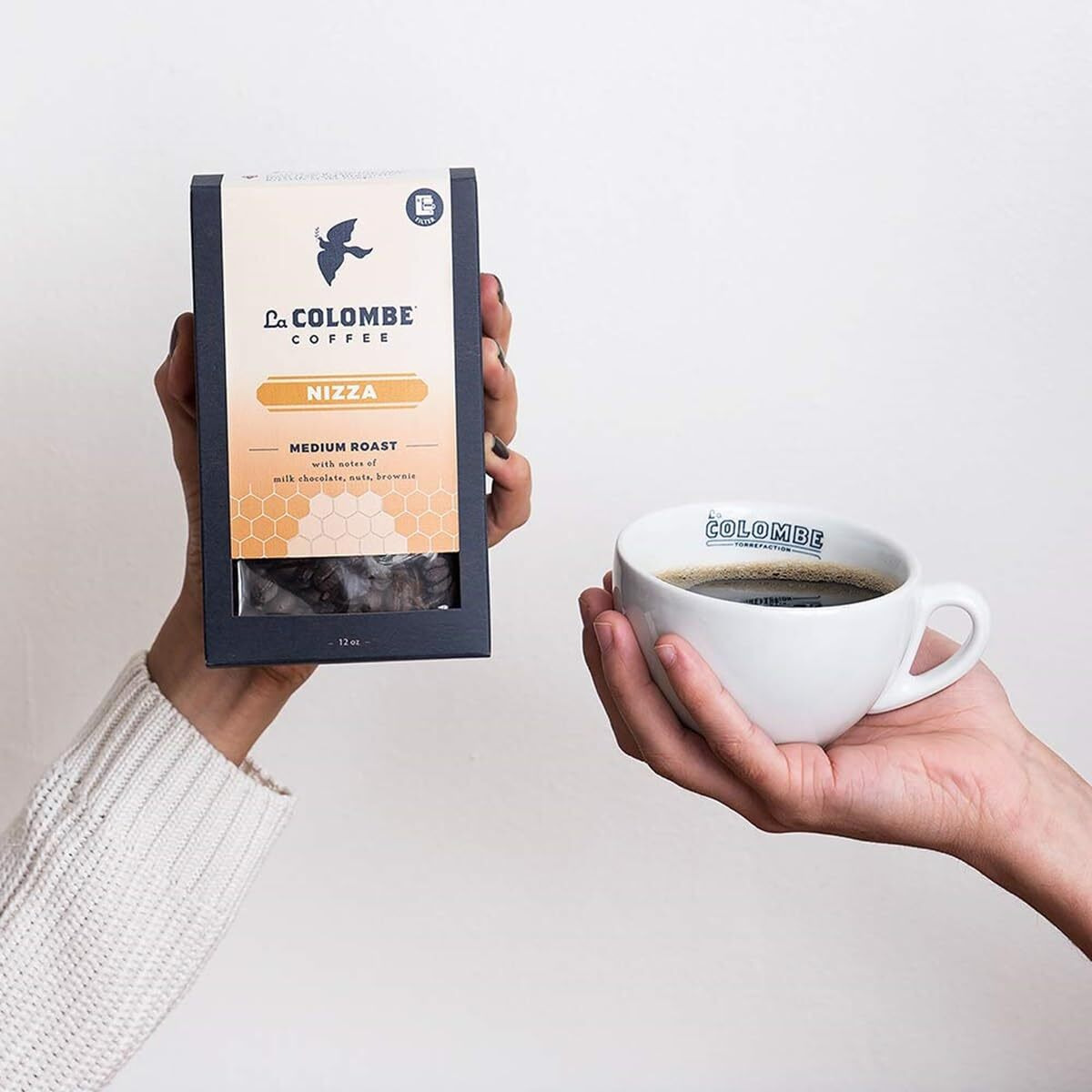 La Colombe Nizza Medium Roast Whole Bean Coffee - 12 Ounce, 4 Pack - Notes Of Milk Chocolate, Nuts & Browniewith A Honey-Sweet Roasted Nuttiness